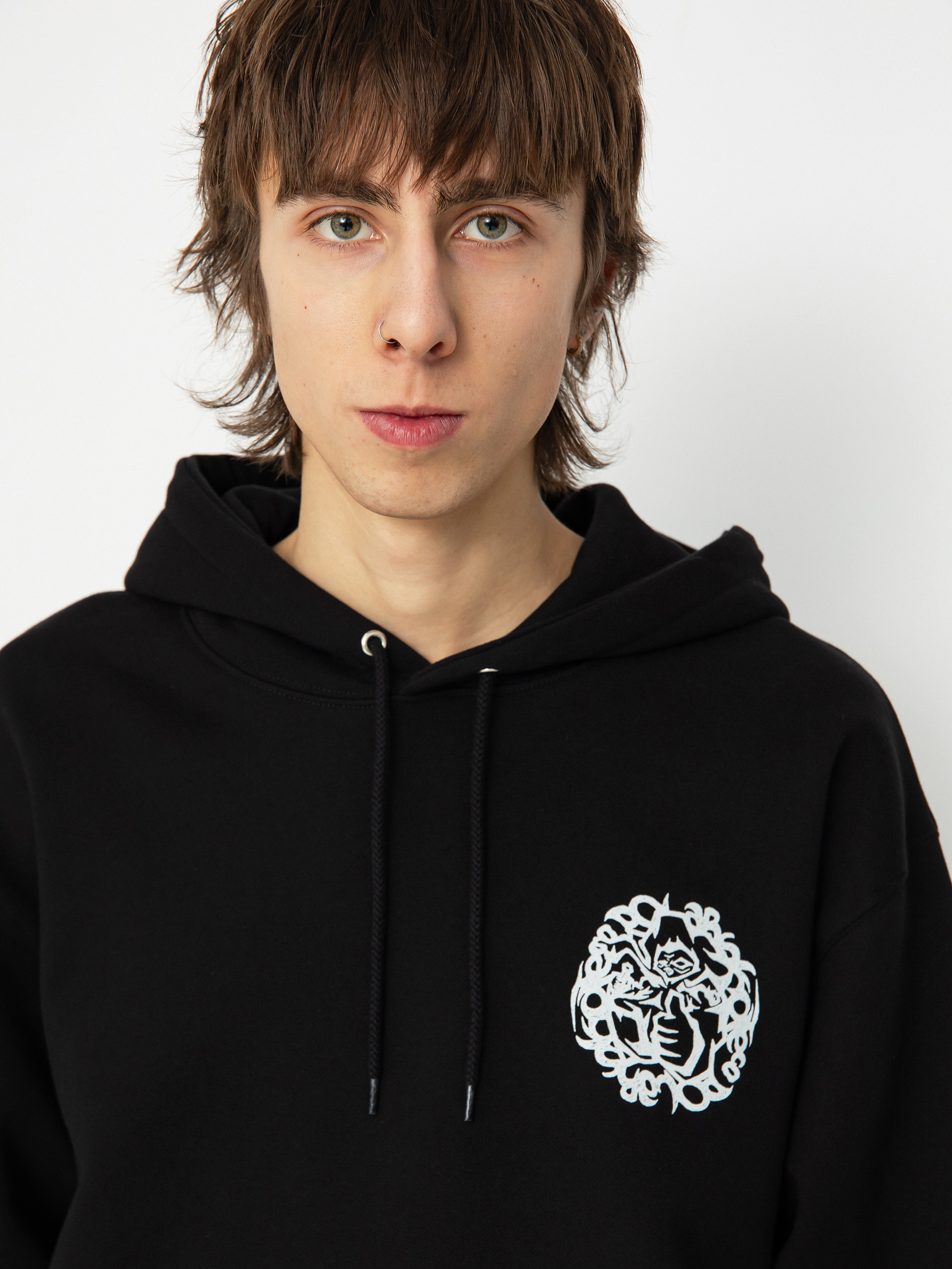 Mikina s kapucí Polar Skate Hijack Dave HD (black)