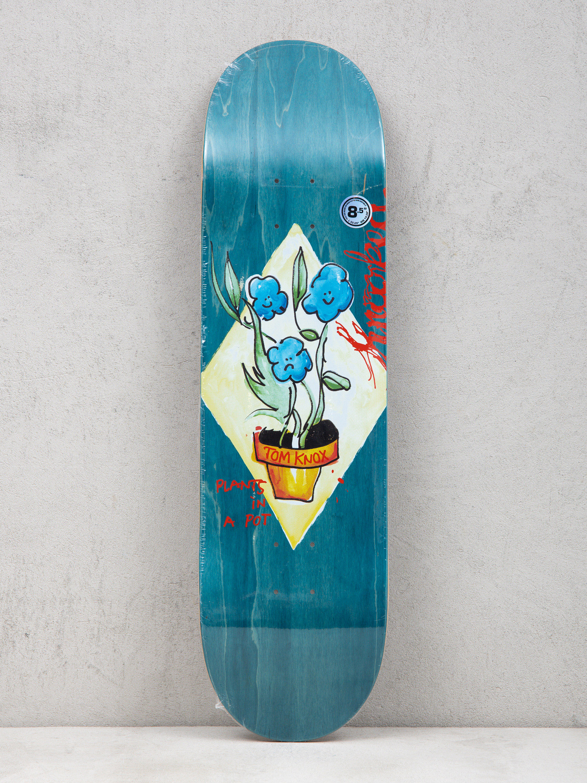 Deska Krooked Knox Blue Flowers (teal)