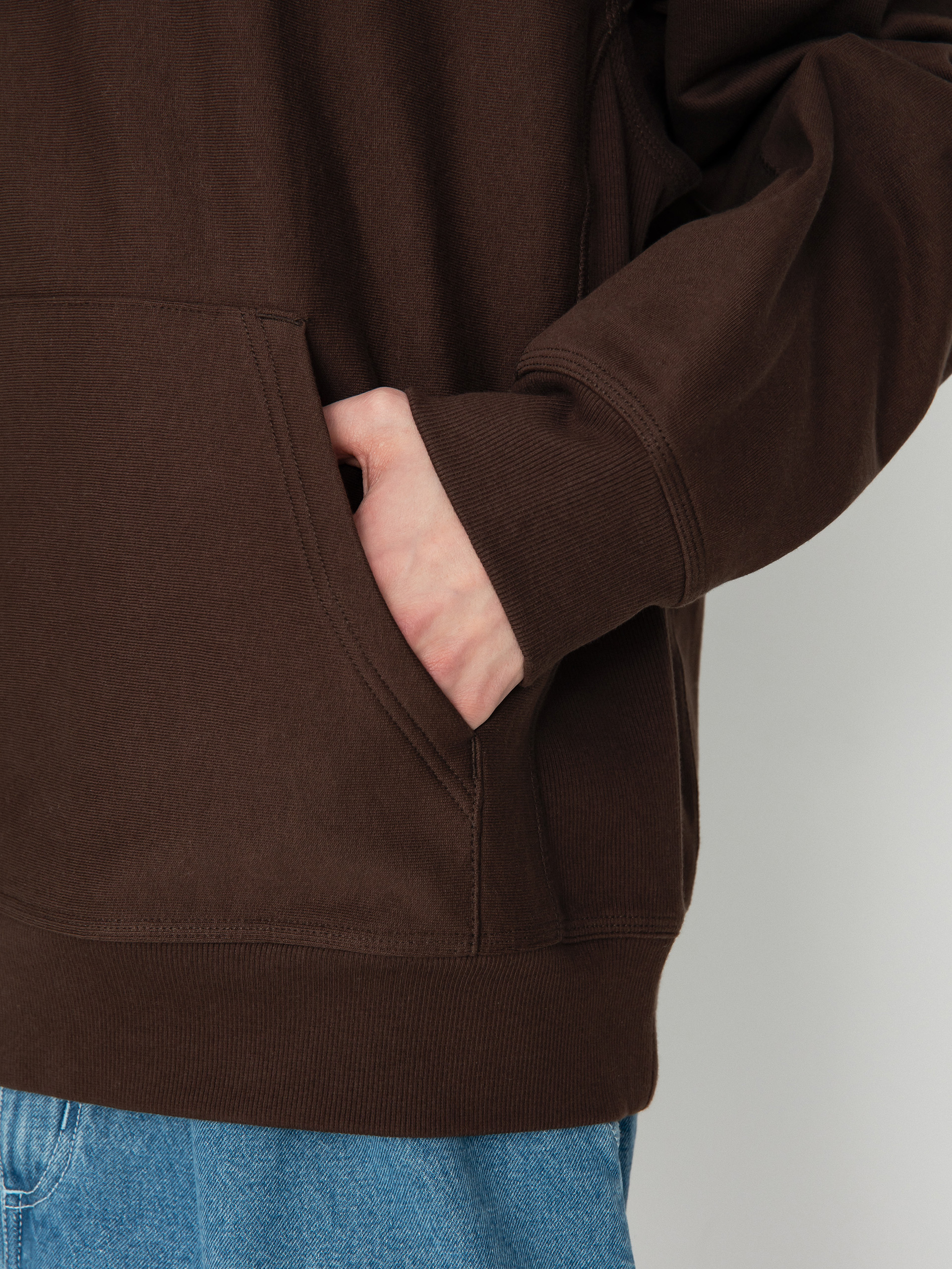 Mikina s kapucí Carhartt WIP American Script HD (tobacco)