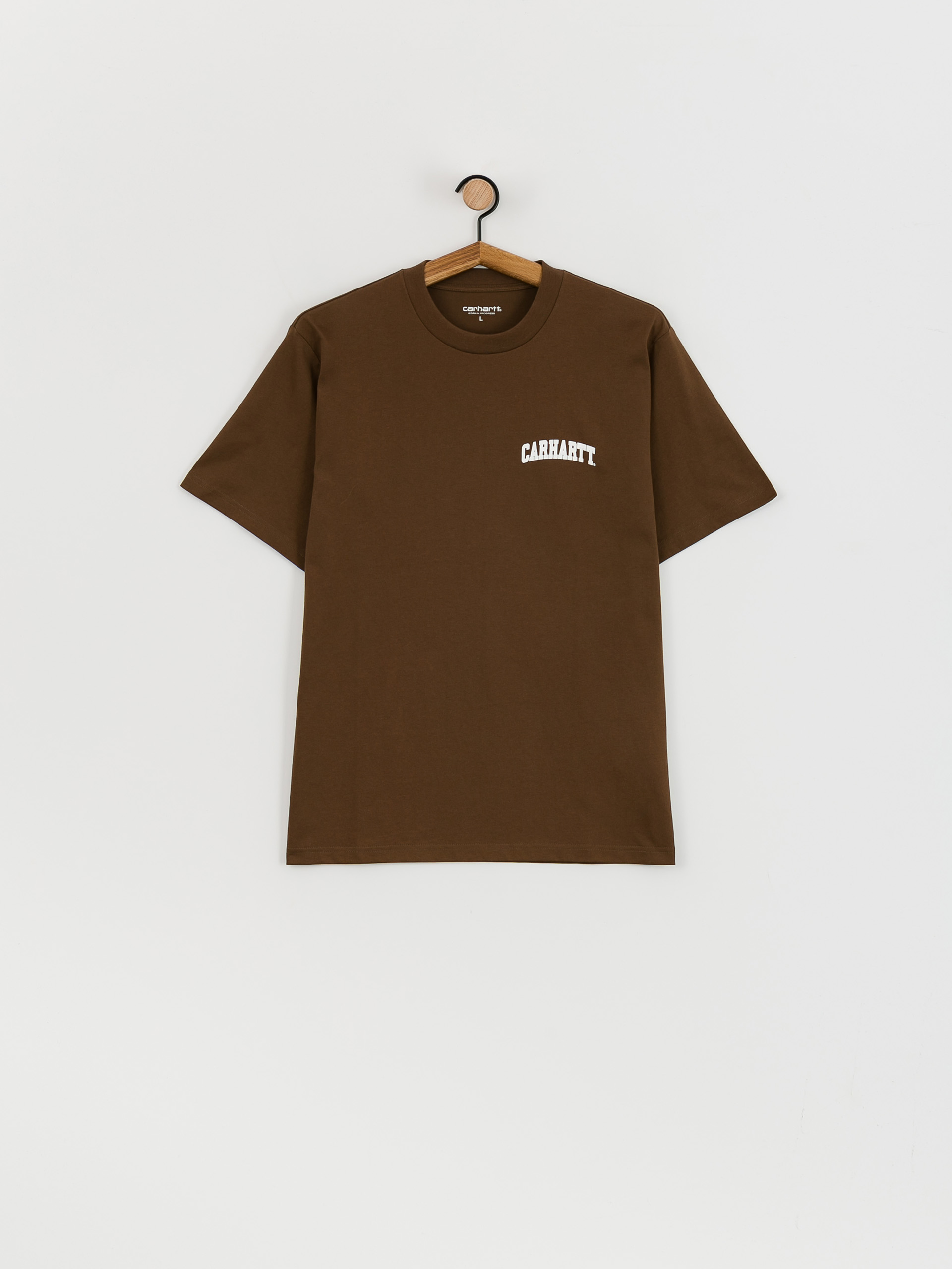 Tričko Carhartt WIP University Script (lumber/white)
