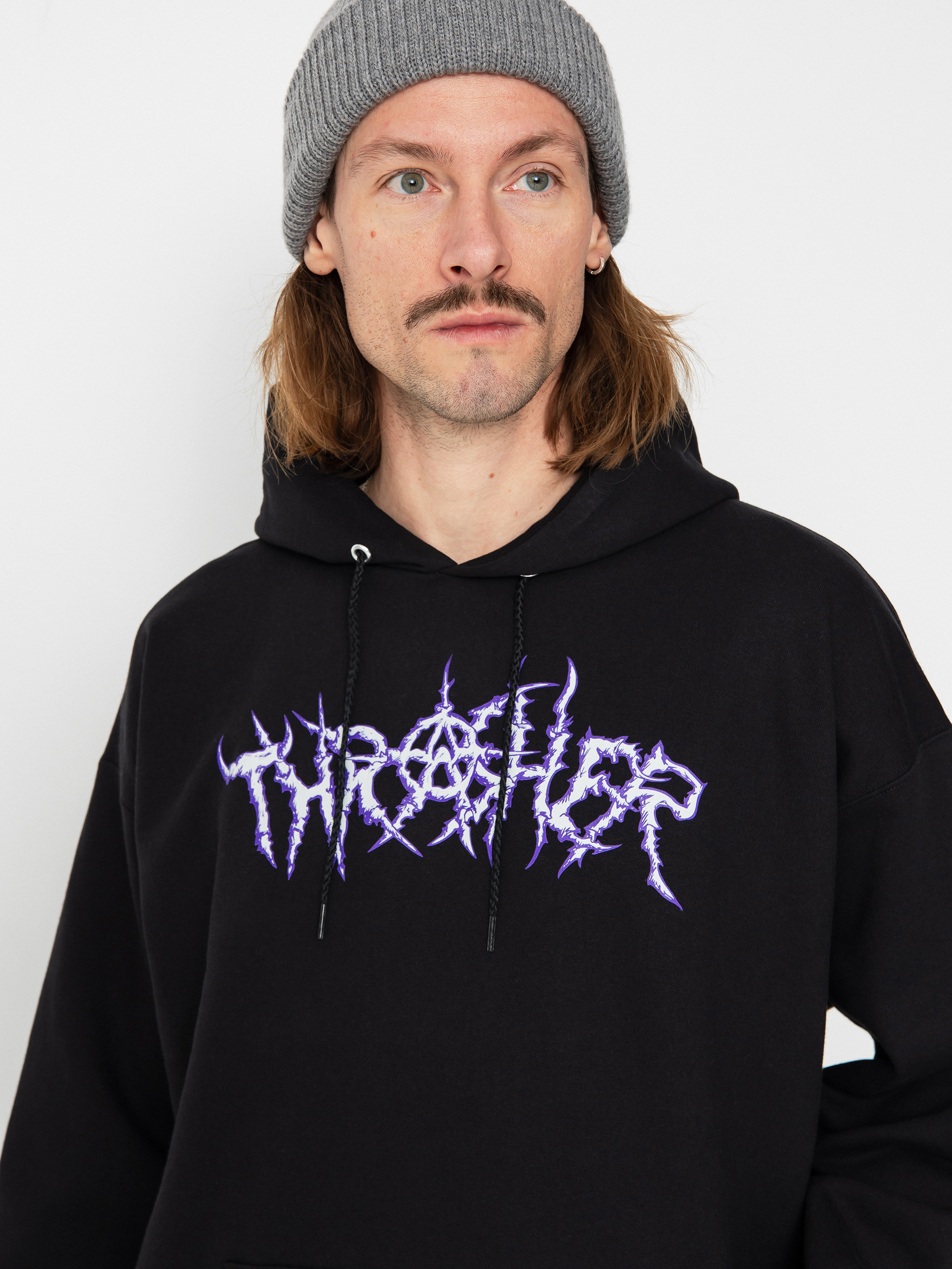 Mikina s kapucí Thrasher Thorns HD (black)