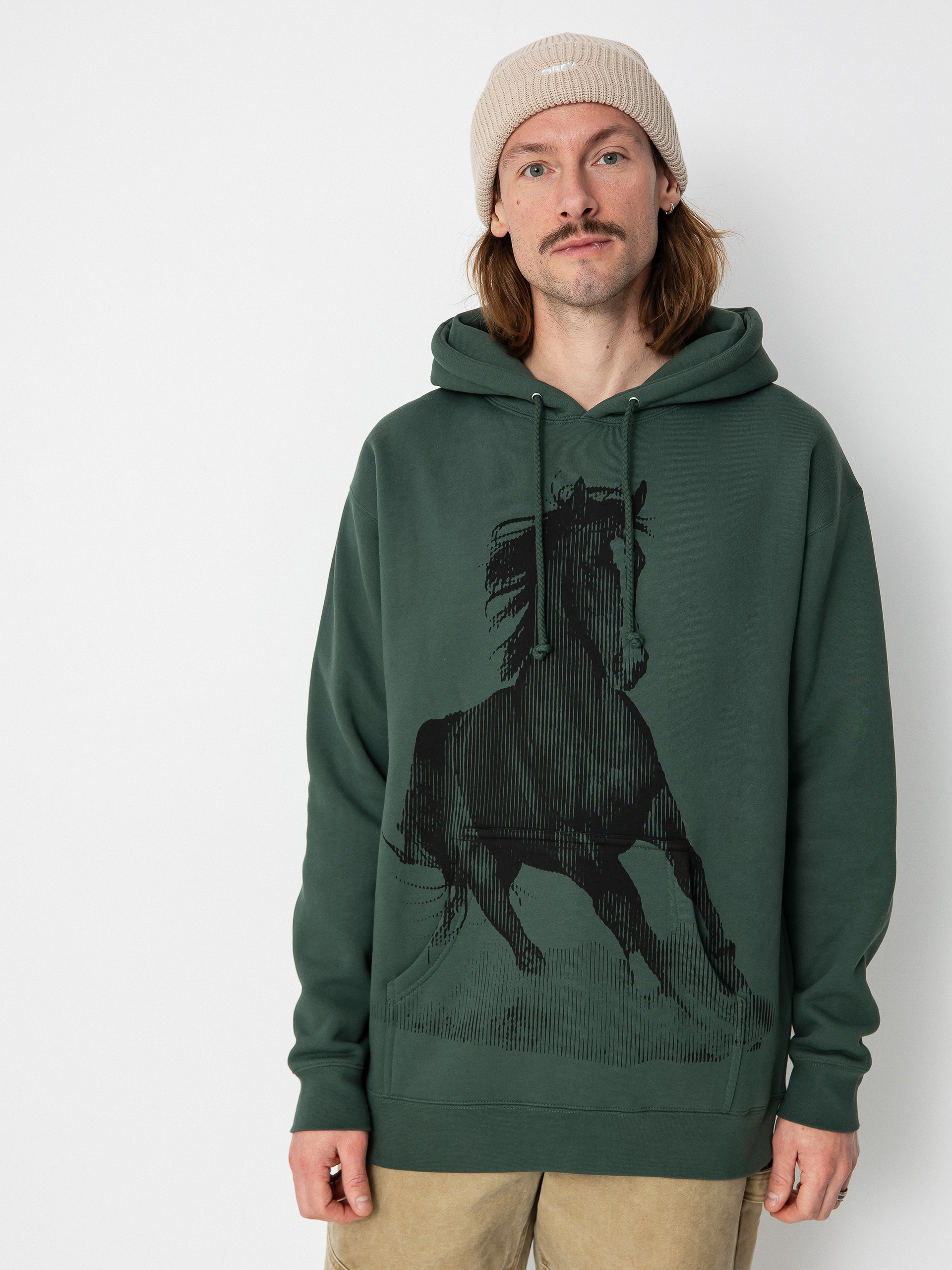 Mikina s kapucí Jacuzzi Horse Premium HD (alpine green)