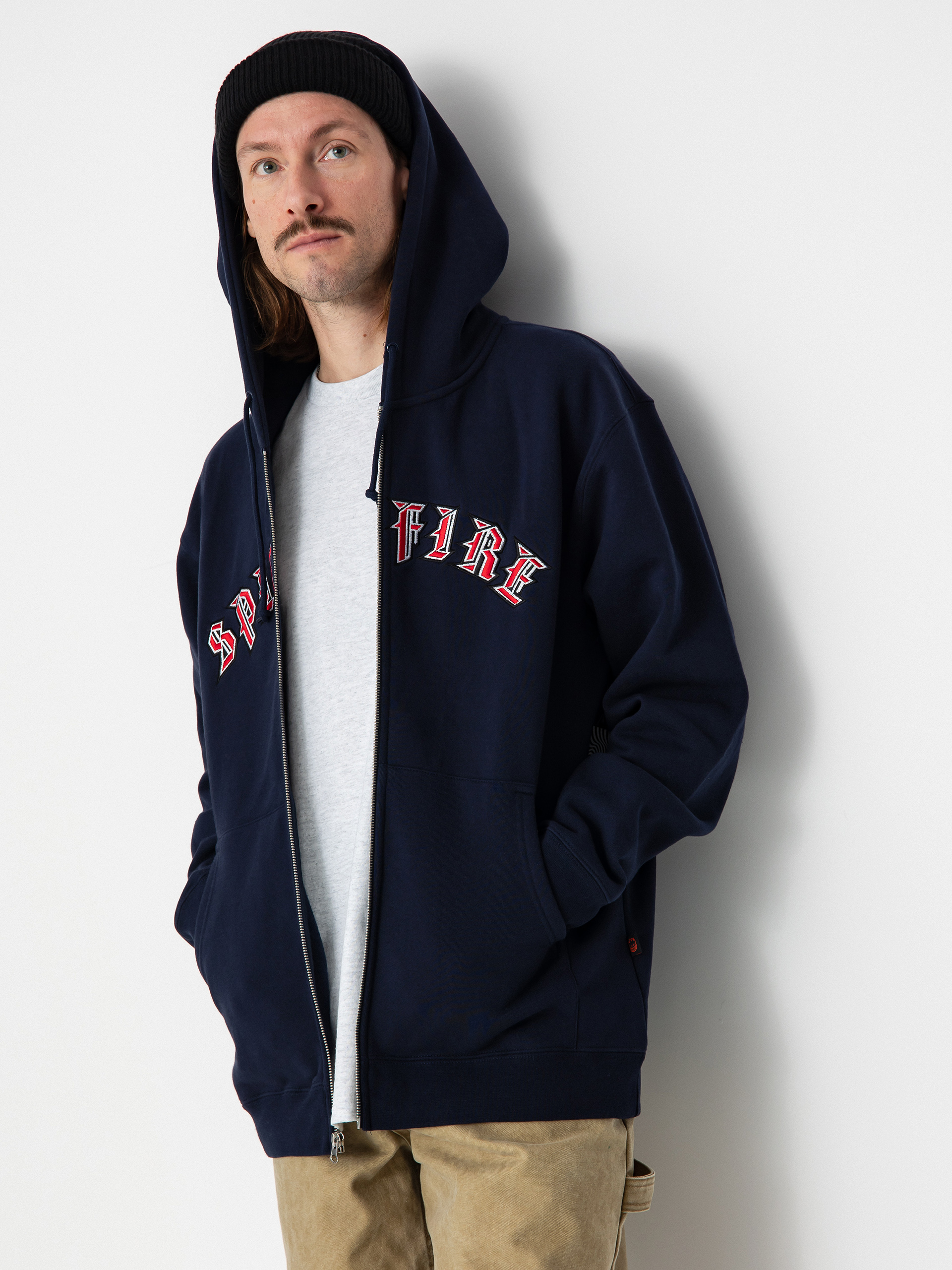 Mikina s kapucí Spitfire Old E Emb ZHD (navy)