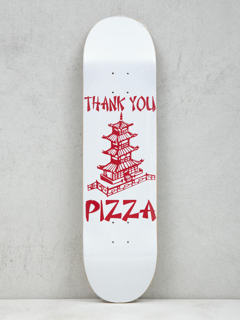 Deska Pizza Skateboards Thank You Pizza (white/red)