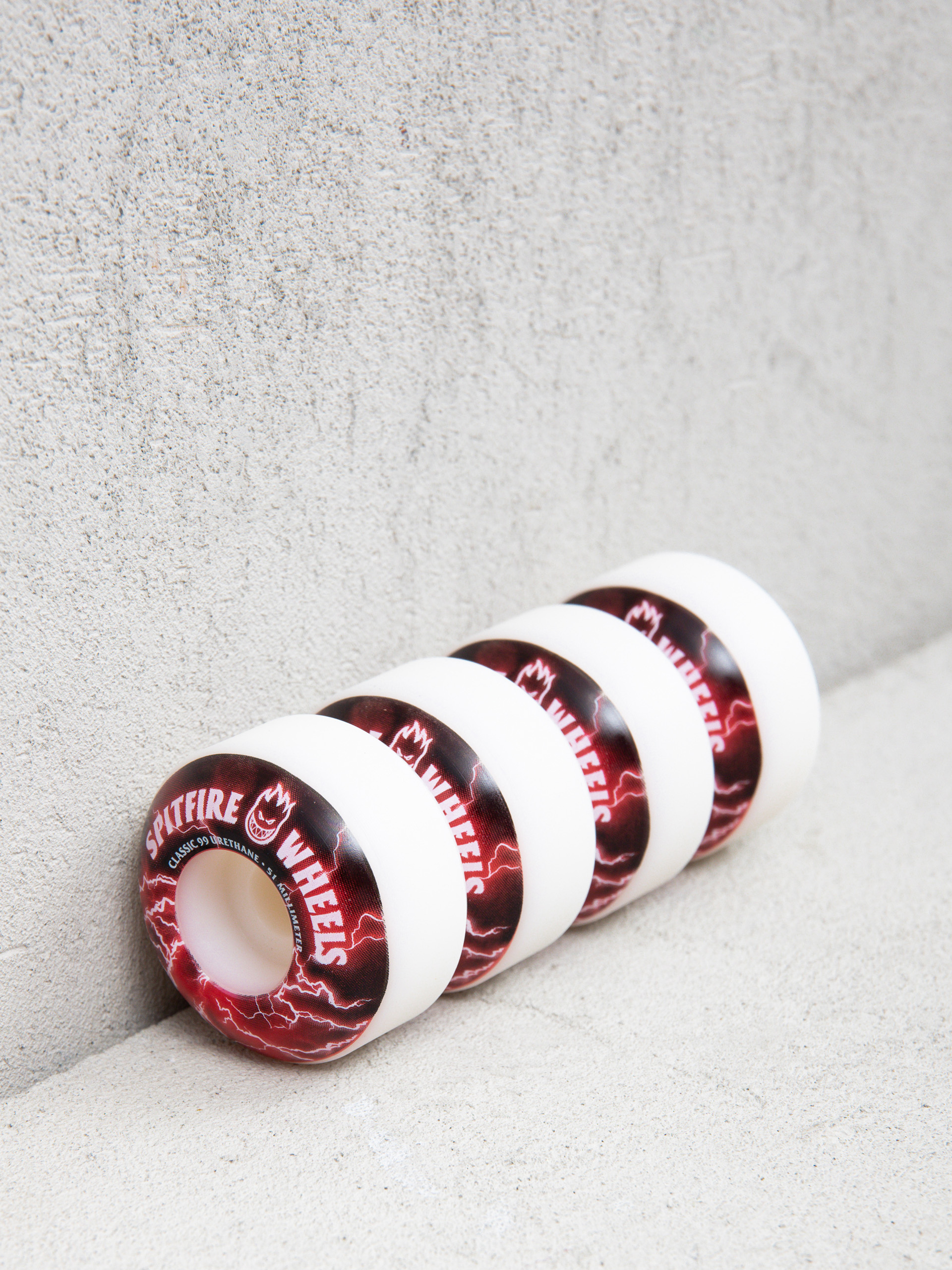 Kolečka Spitfire Classic 99D Firebolts Bighehad (white/red)