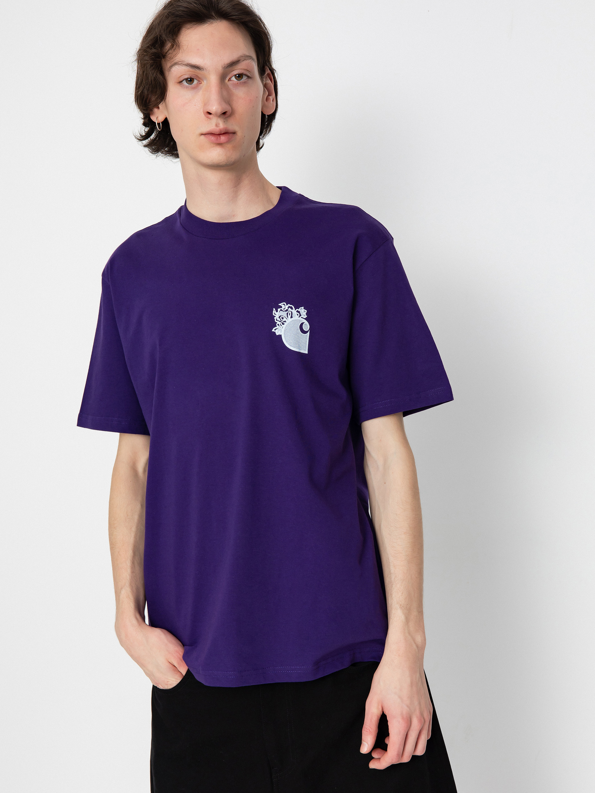 Tričko Carhartt WIP Little Hellraiser (tyrian/white)