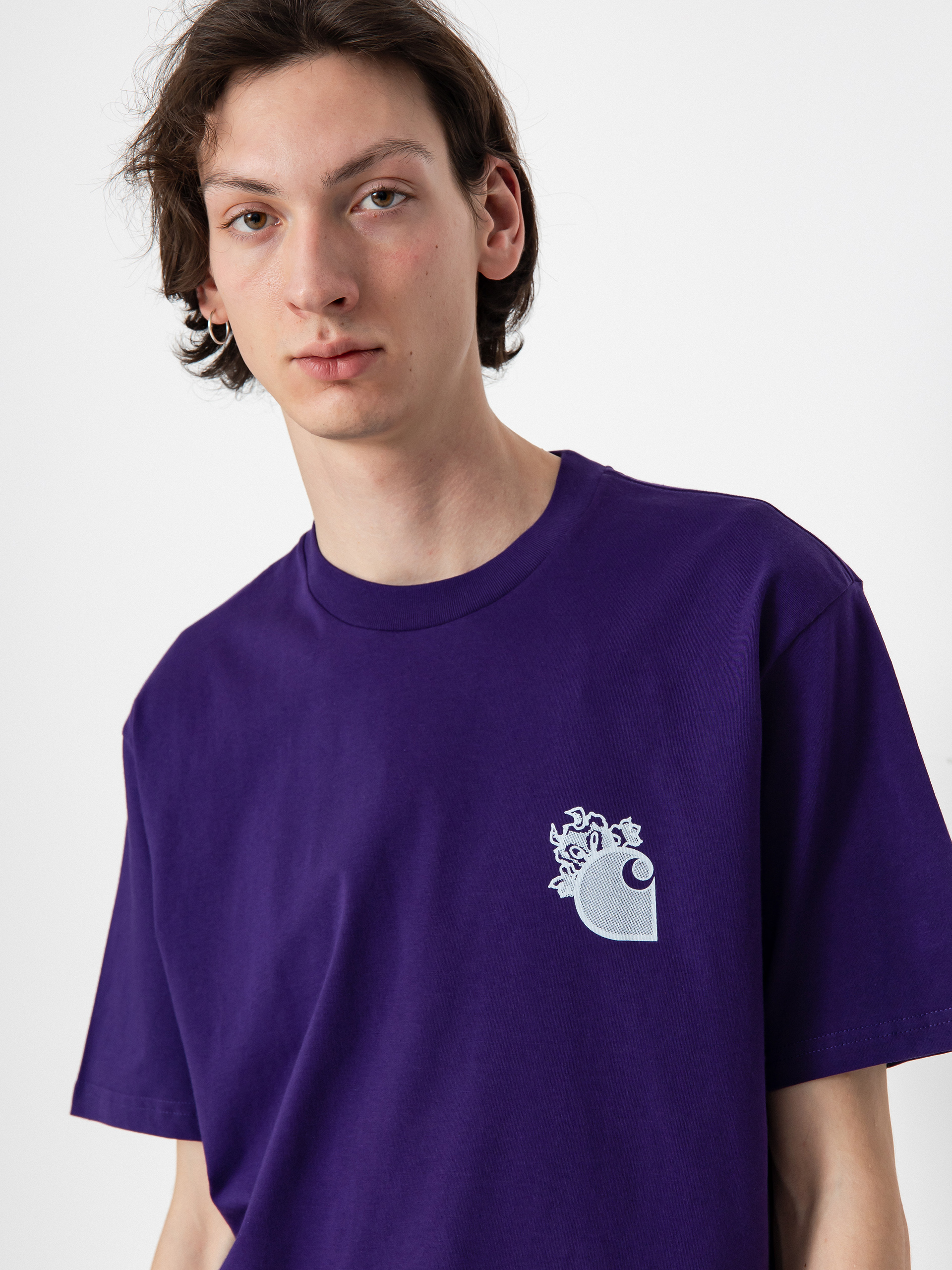 Tričko Carhartt WIP Little Hellraiser (tyrian/white)