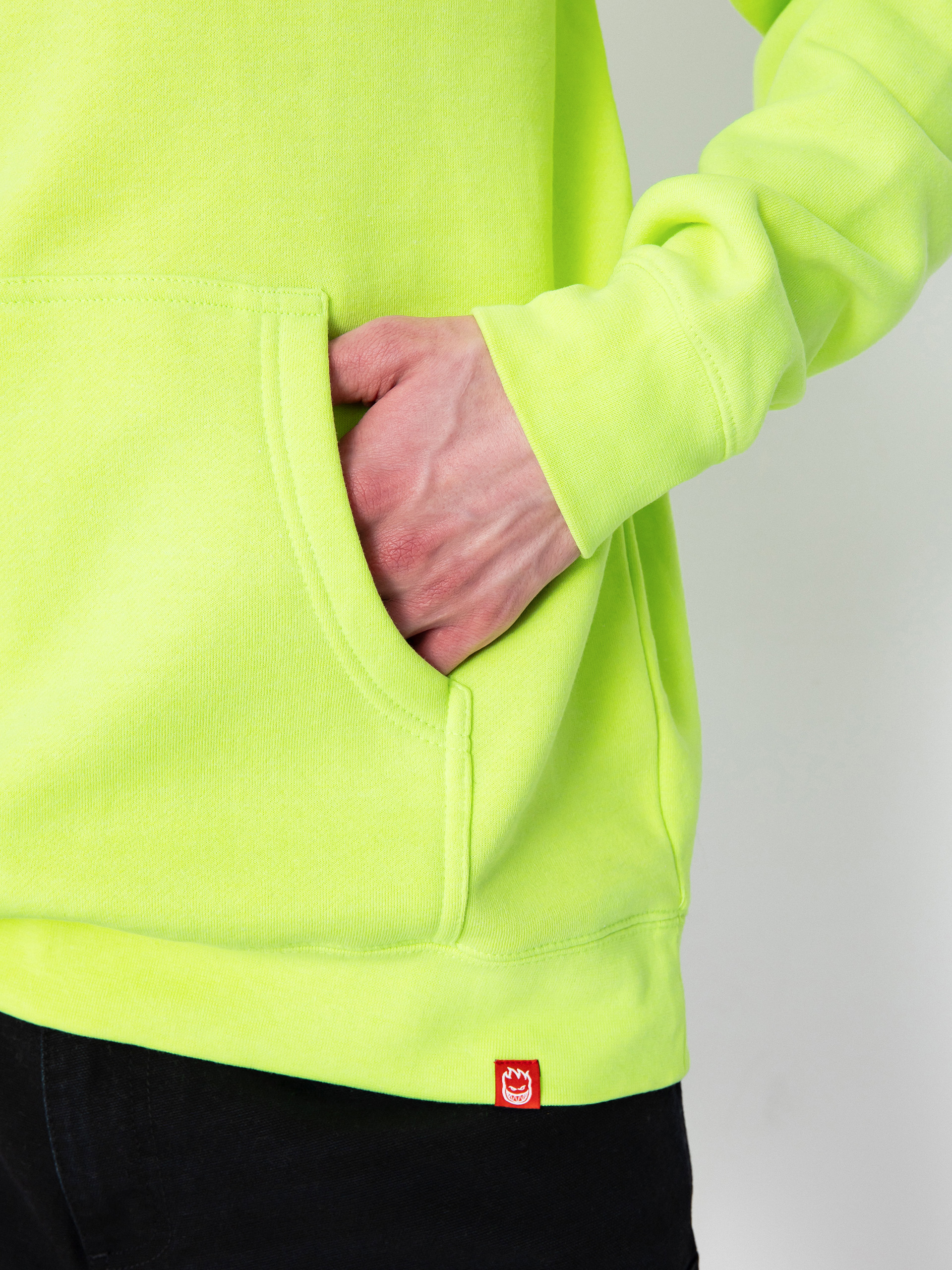 Mikina s kapucí Spitfire Swrld Cls HD (safety yellow)