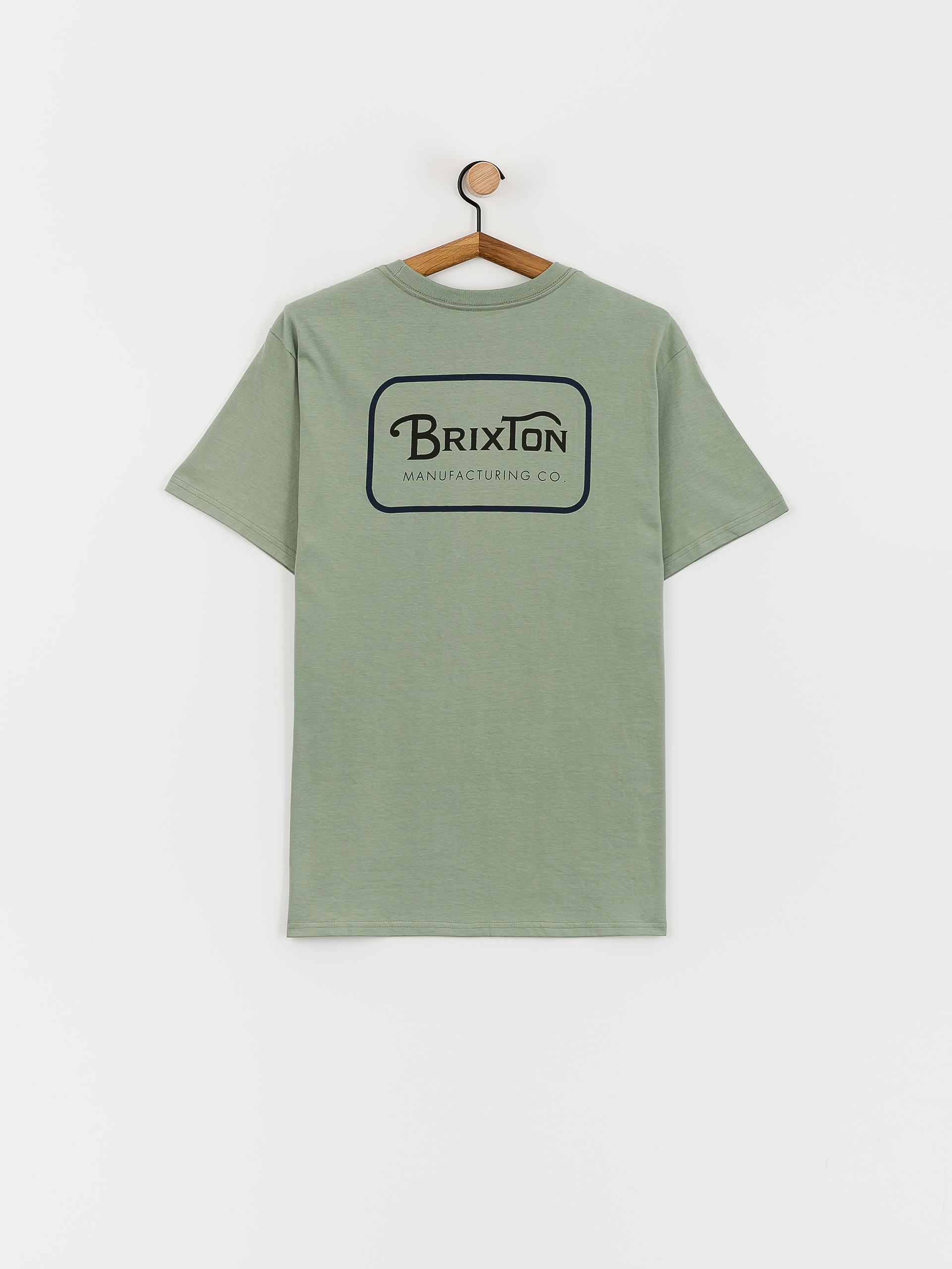 Tričko Brixton Grade Stt (chinois green/washed navy/wash)