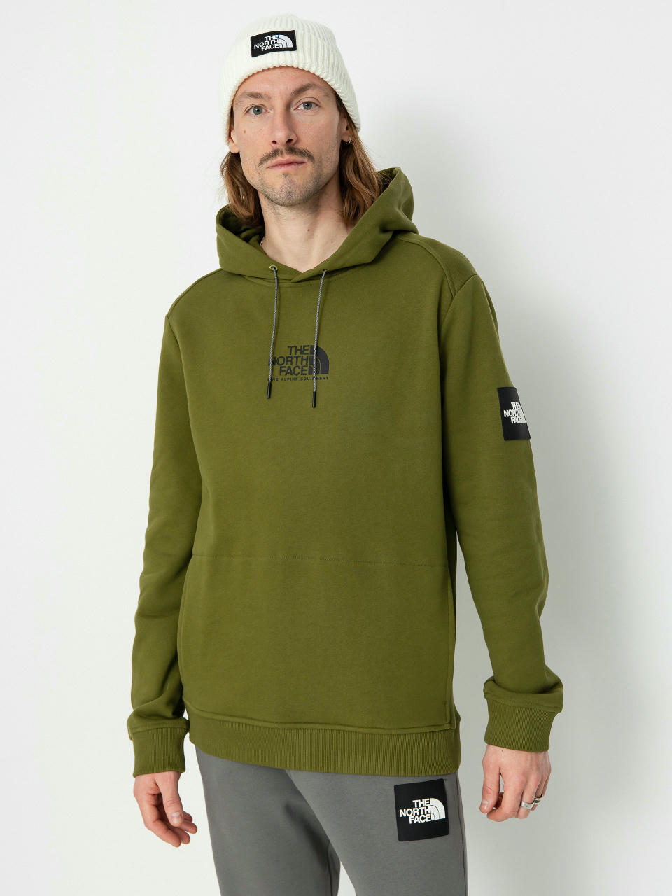 Mikina s kapucí The North Face Fine Alpine HD (forest olive)