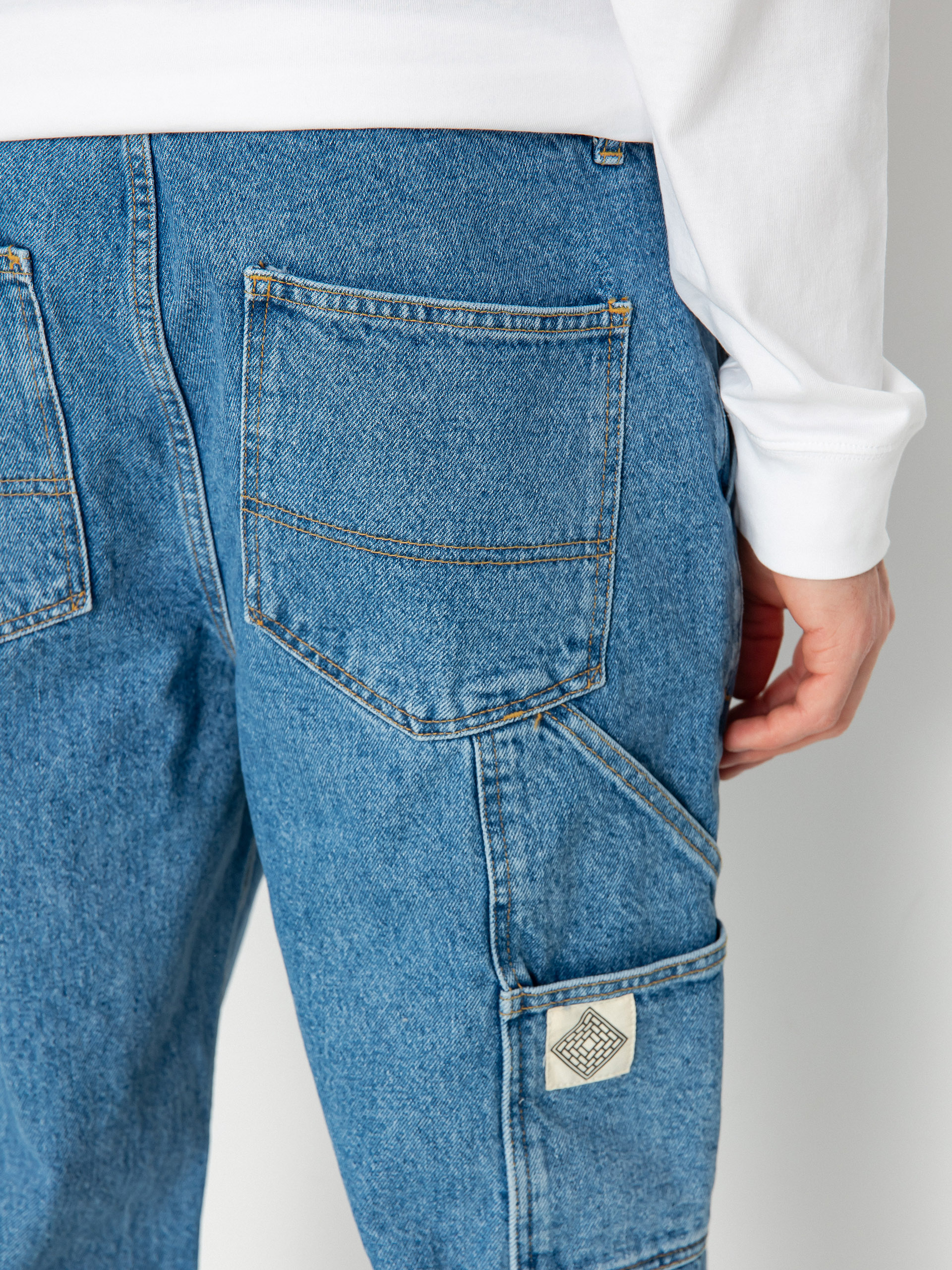 Kalhoty The National Skateboard Co Boreray Carpenter Jeans (washed blue)