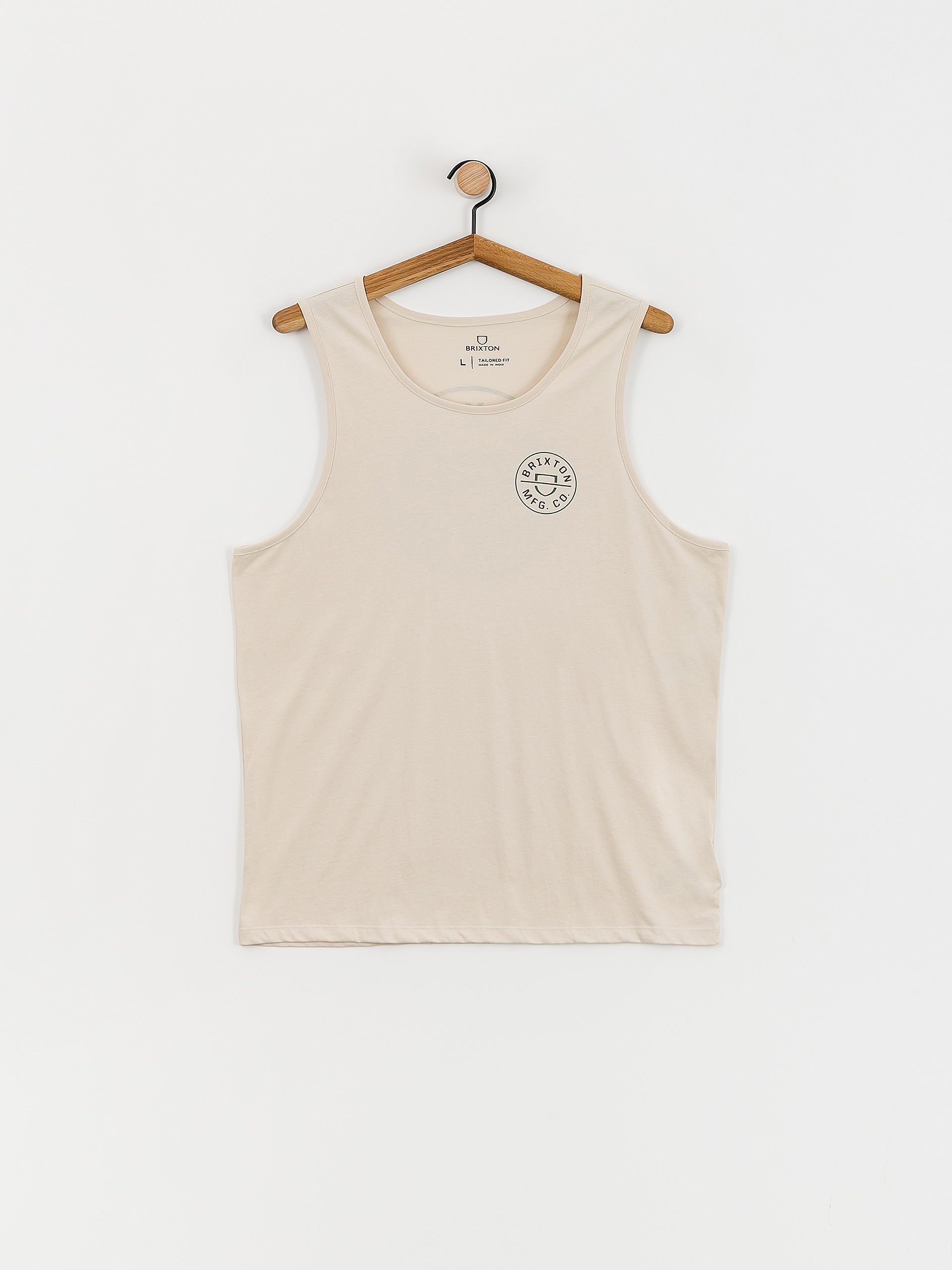 Tričko Brixton Crest (beige/trekking green/black)