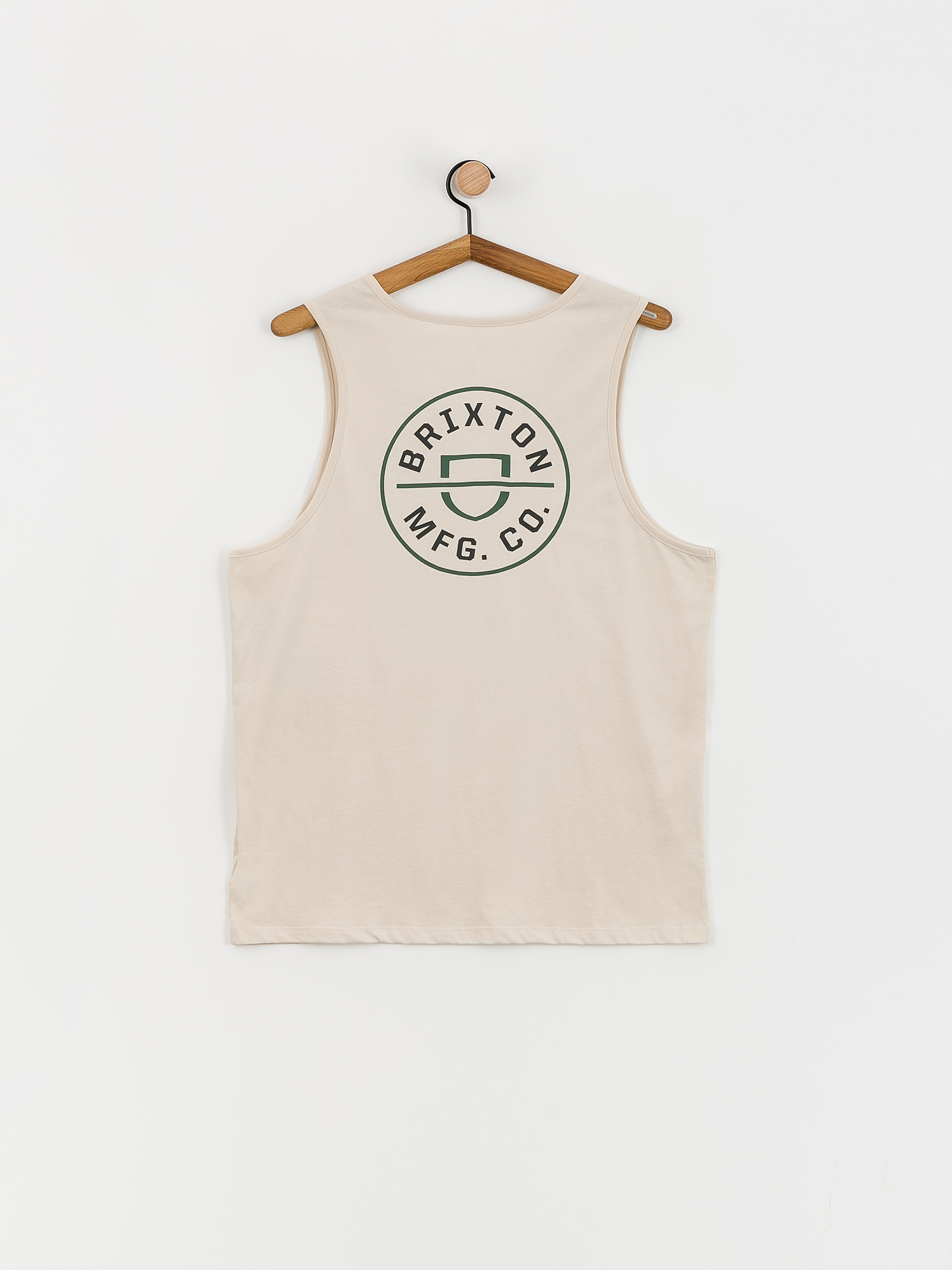 Tričko Brixton Crest (beige/trekking green/black)