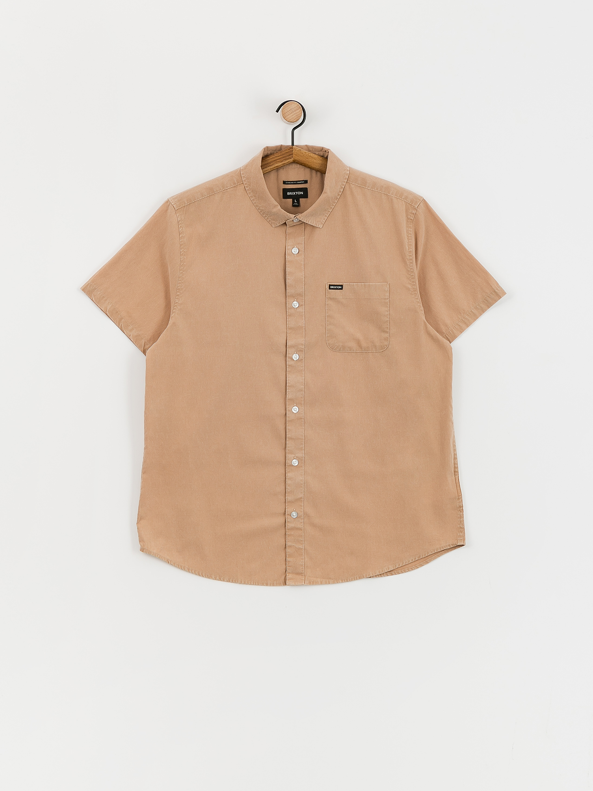 Košile Brixton Charter Sol Wash Wvn (oat milk sol wash)