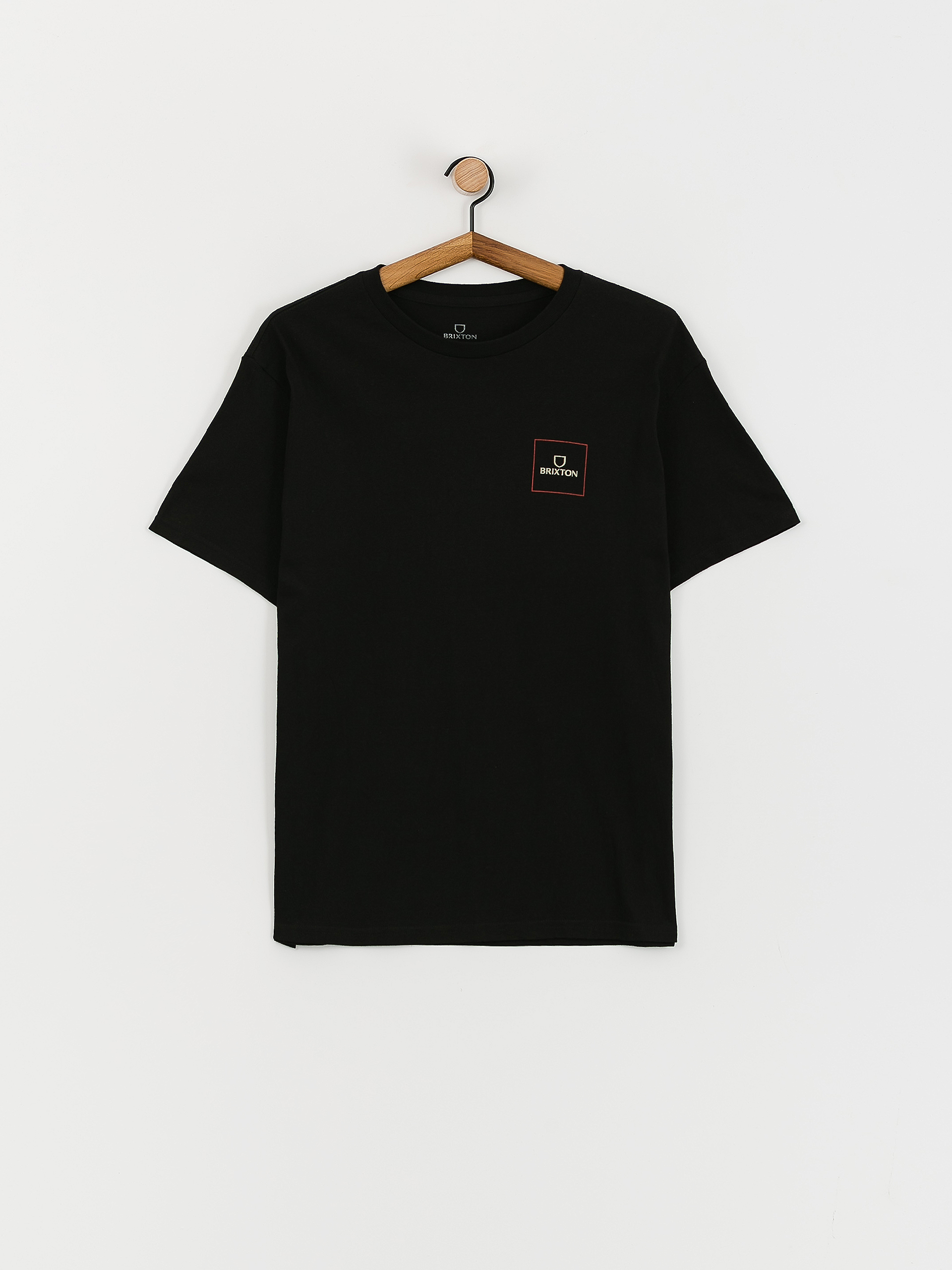 Tričko Brixton Alpha Square Stt (black/casa red/sand)