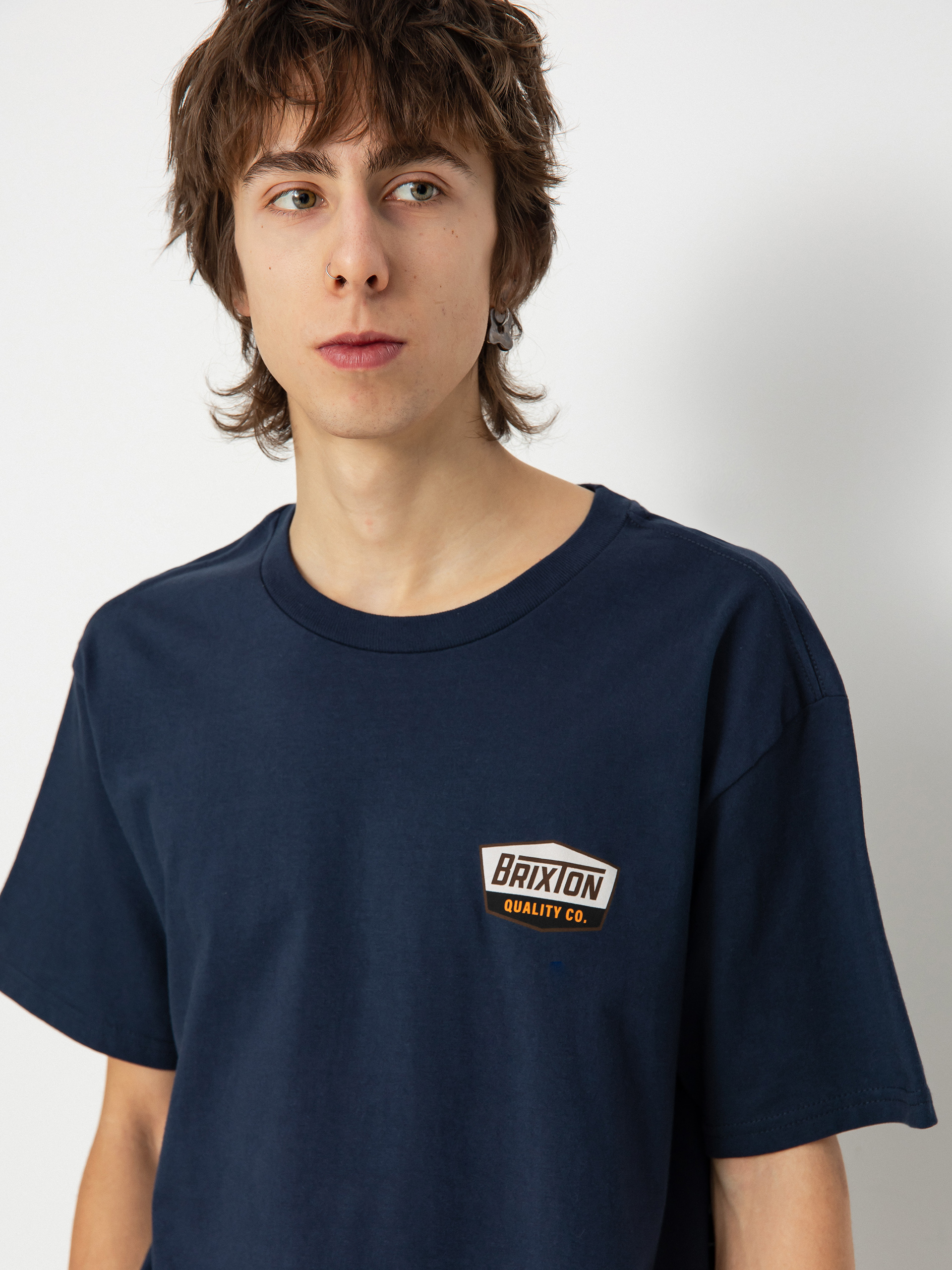 Tričko Brixton Regal Stt (washed navy/sepia)