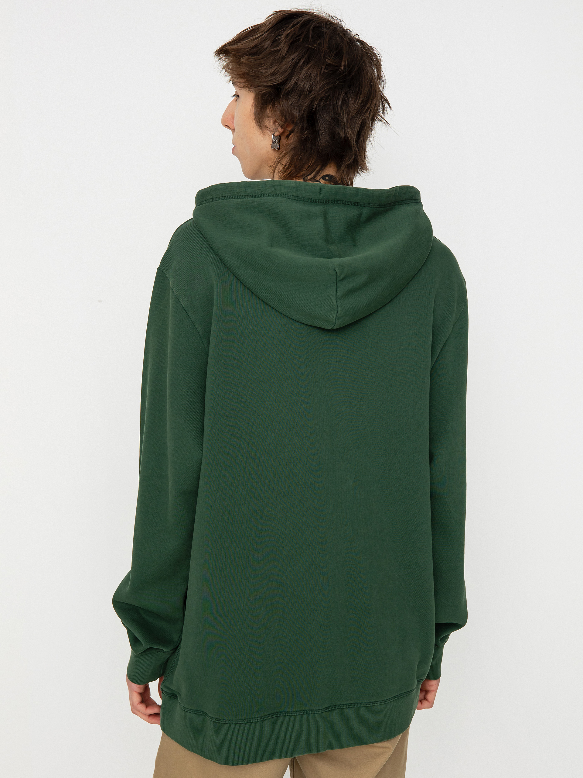 Mikina s kapucí Brixton Vintage Reserve Cl Ft (trekking green sol wash)