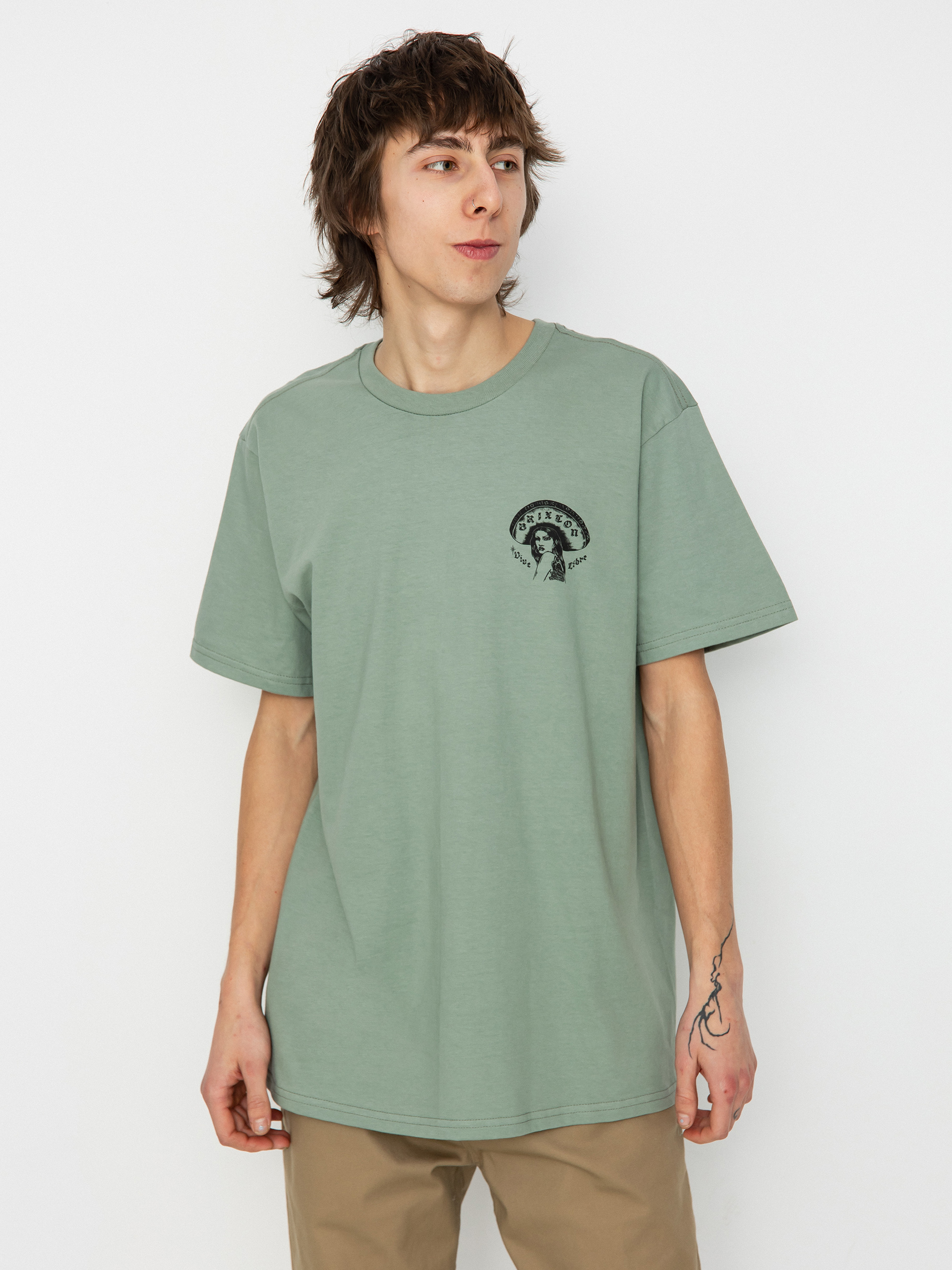 Tričko Brixton Vive Libre Stt (chinois green)