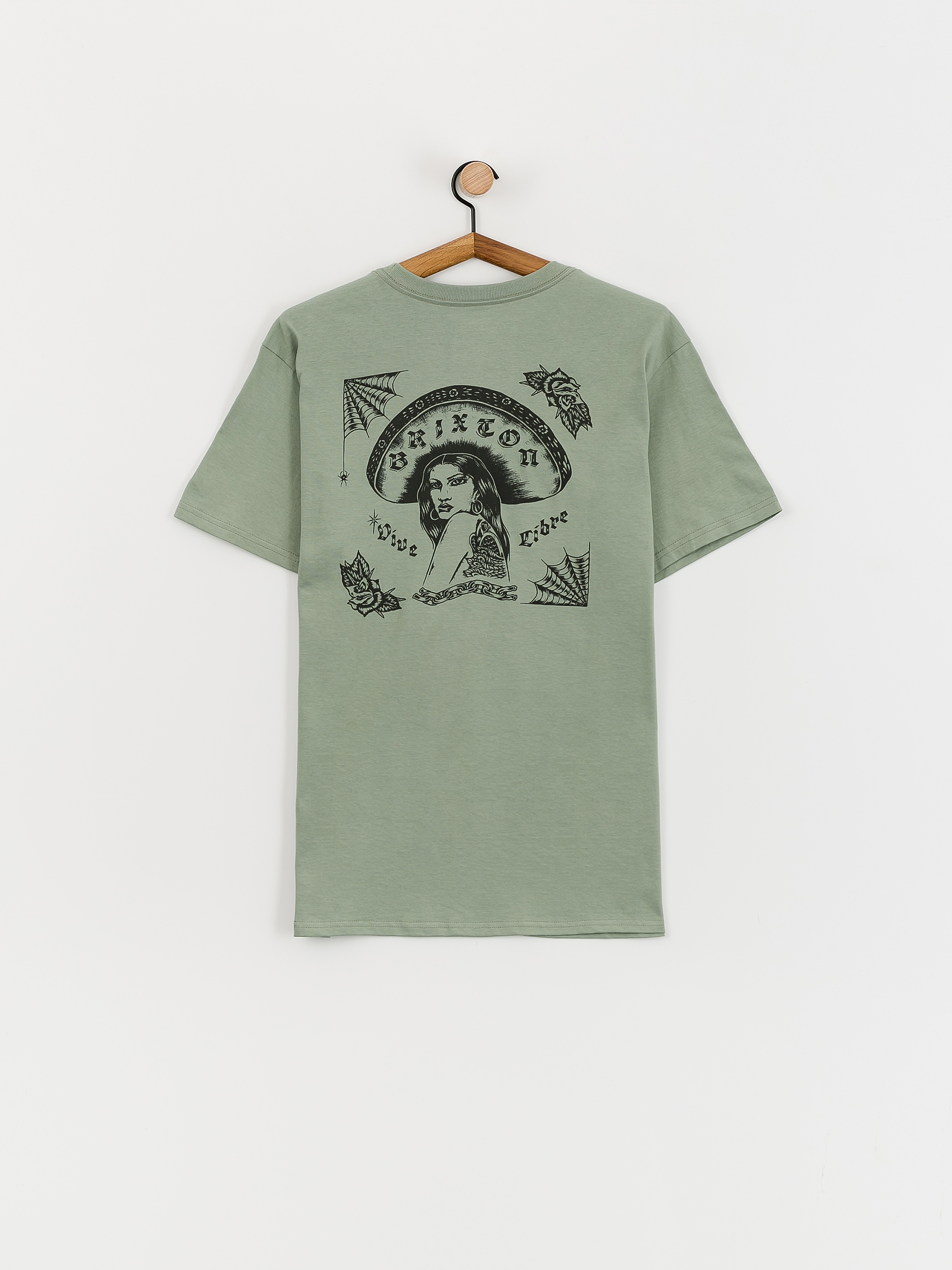 Tričko Brixton Vive Libre Stt (chinois green)