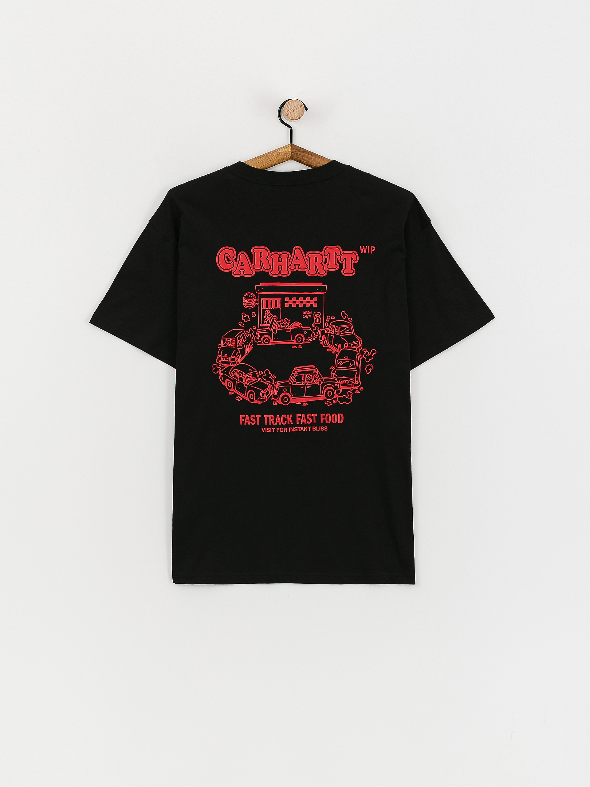 Tričko Carhartt WIP Fast Food (black/red)