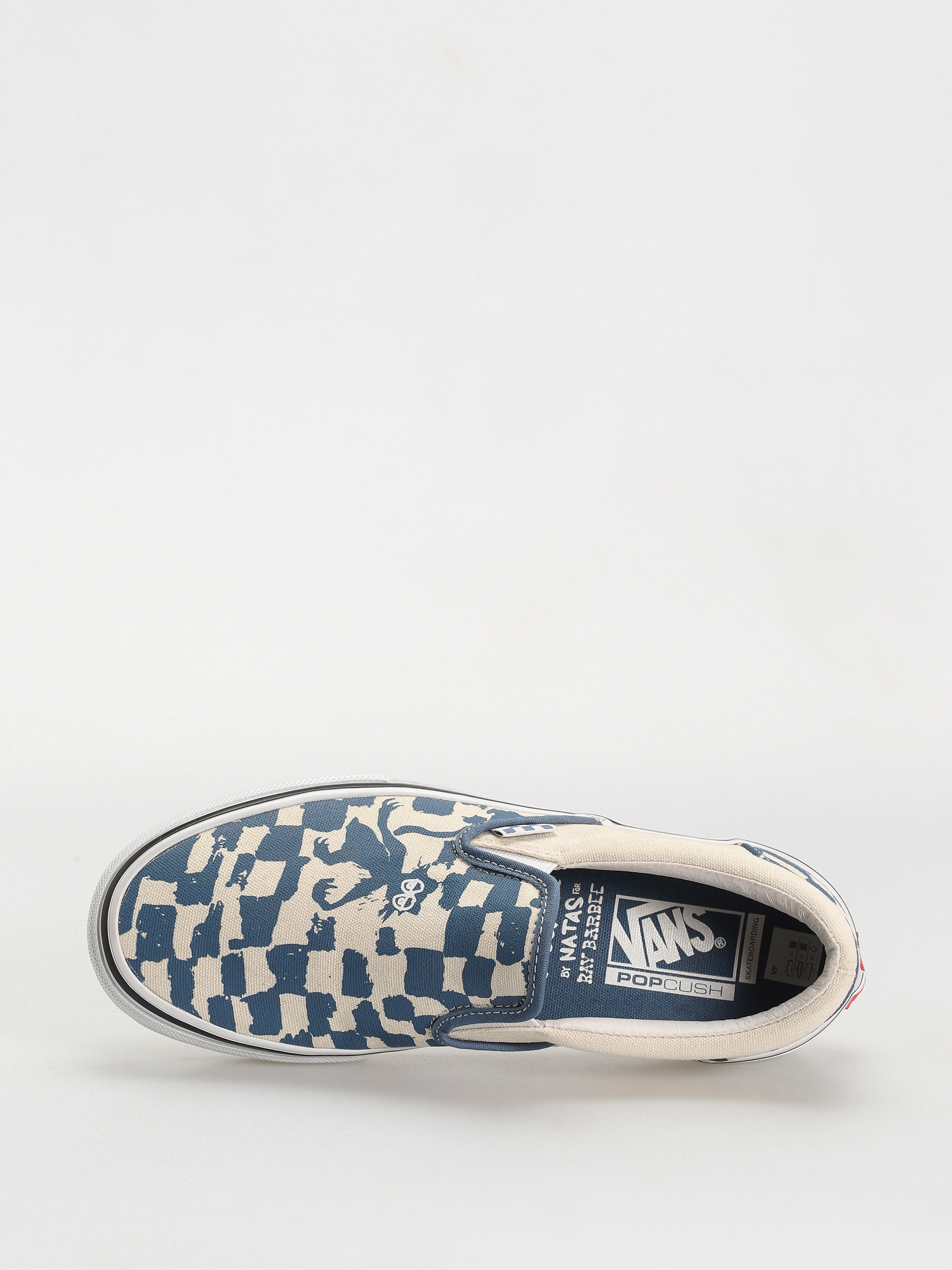 Boty Vans X KROOKED Skate Slip On (by natas for ray/blue)