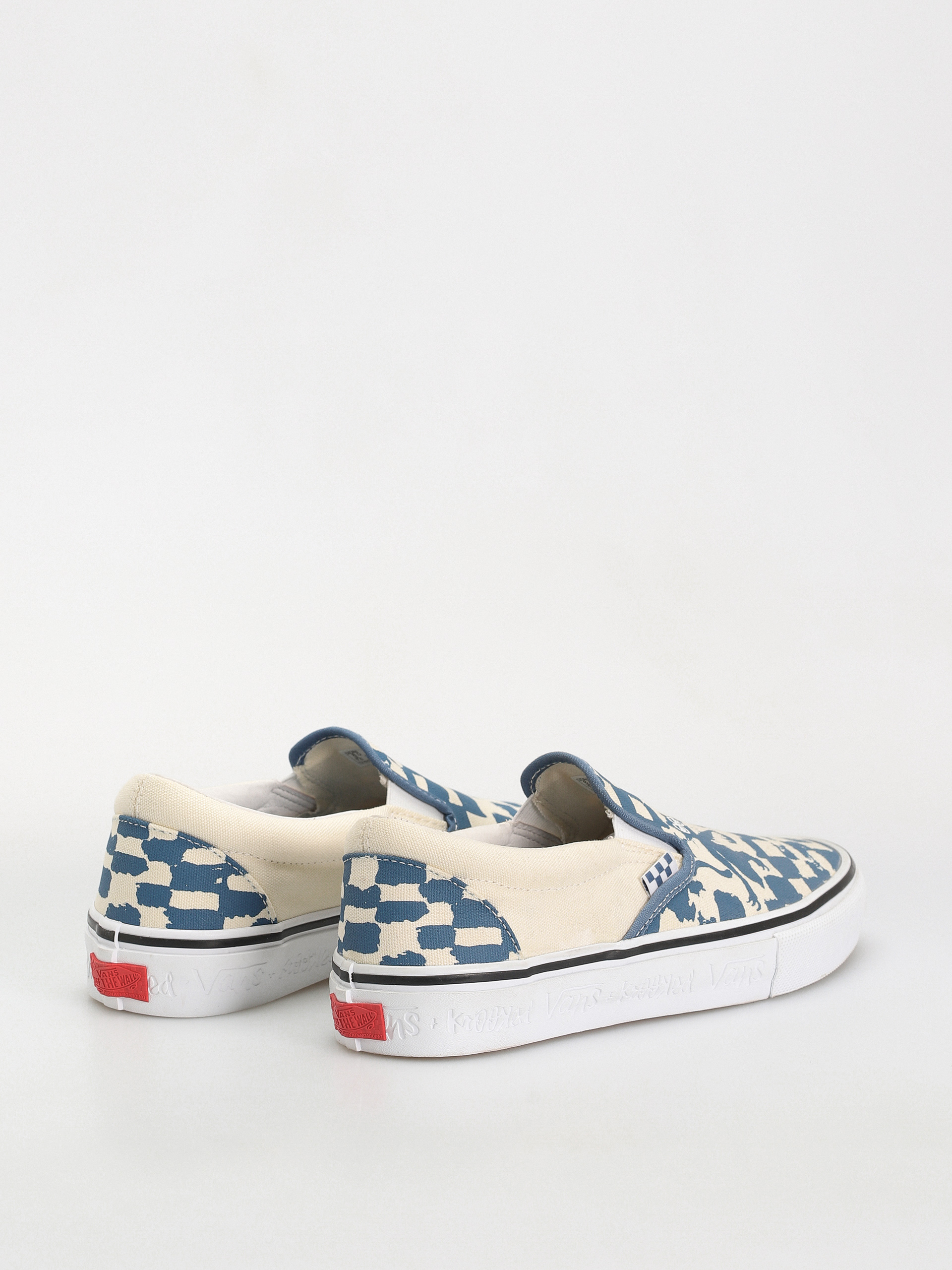 Boty Vans X KROOKED Skate Slip On (by natas for ray/blue)