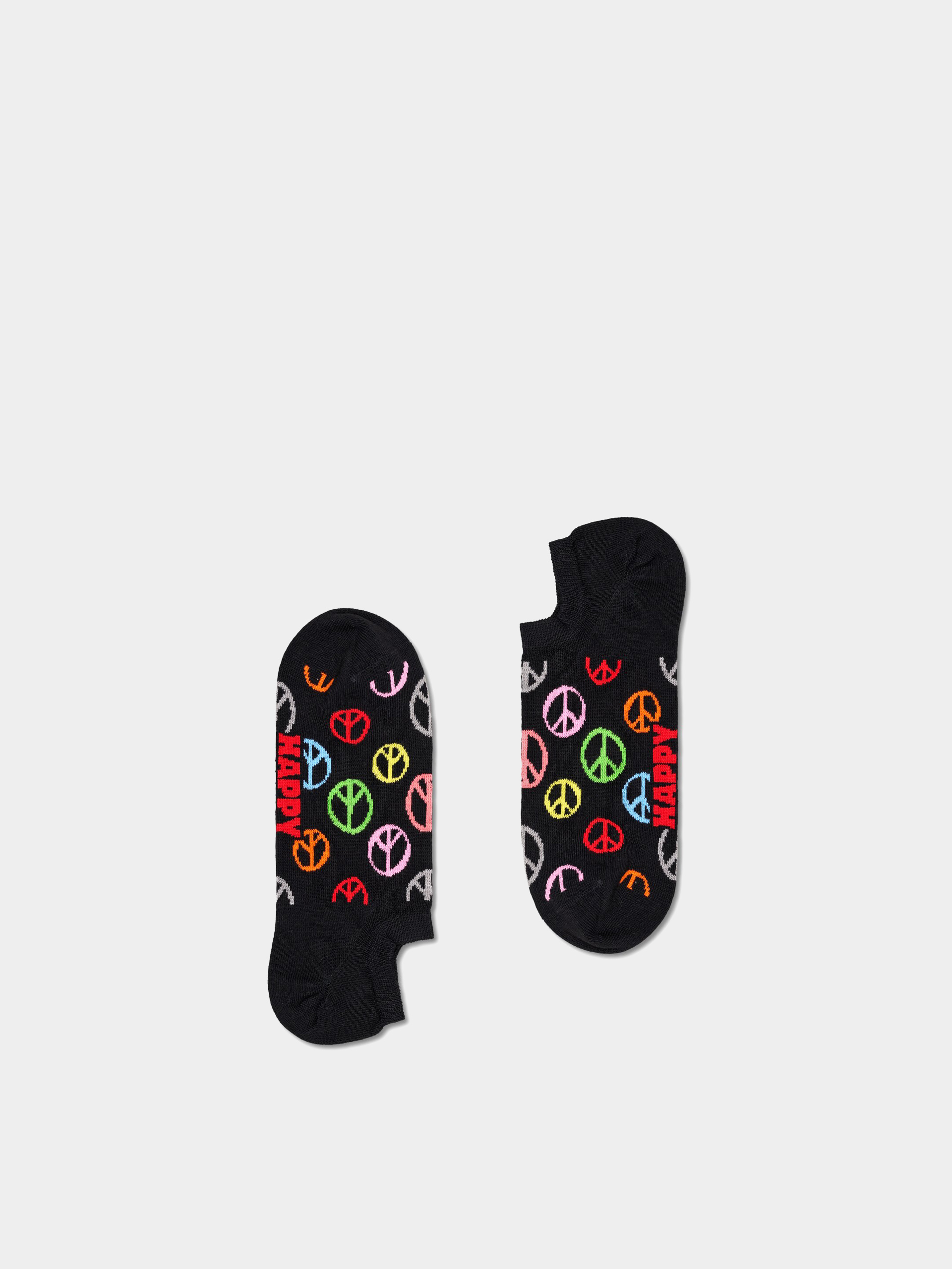 Ponožky Happy Socks 3-Pack Peace No Show (black)