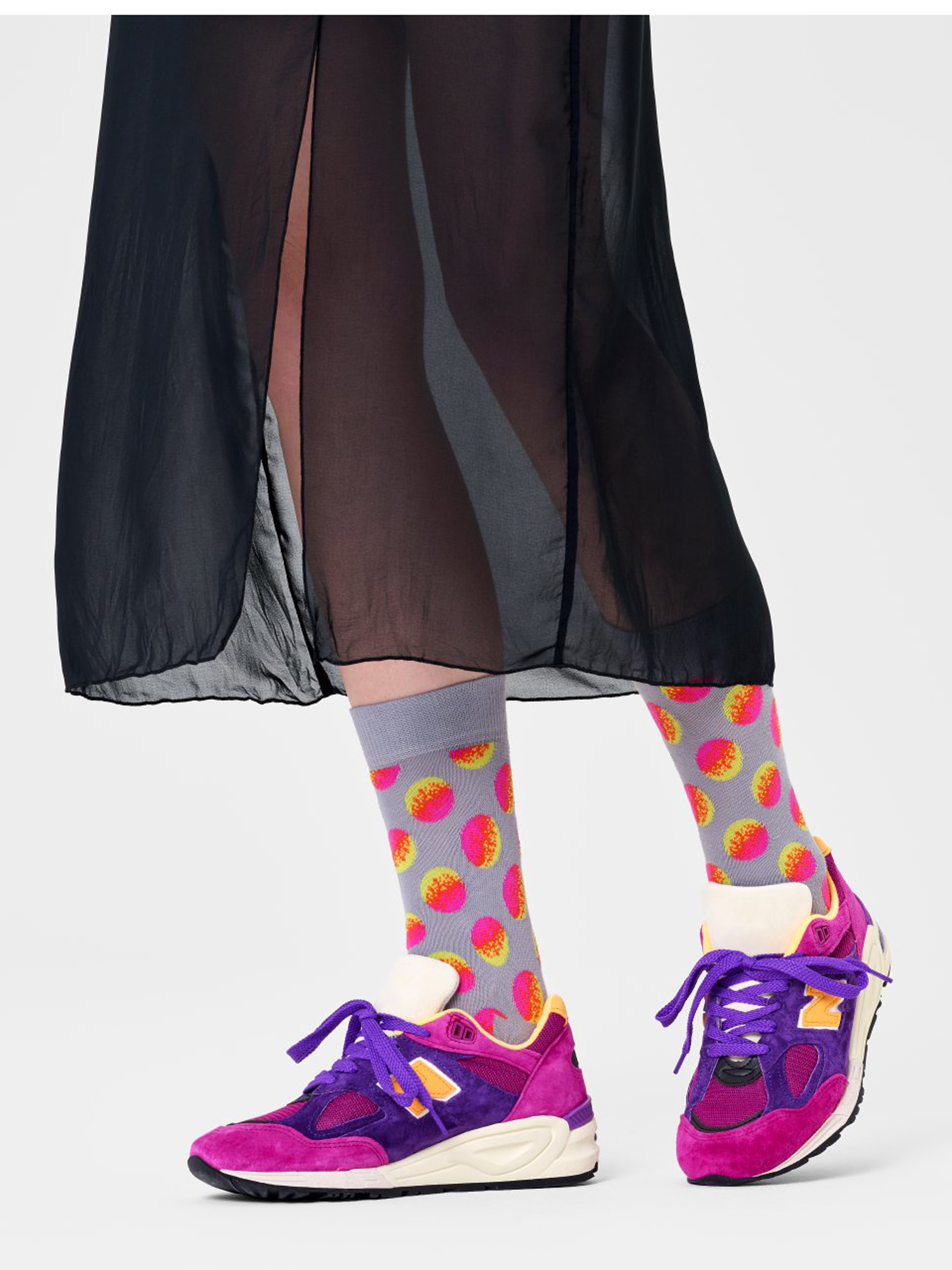 Ponožky Happy Socks Faded Big Dot (grey)