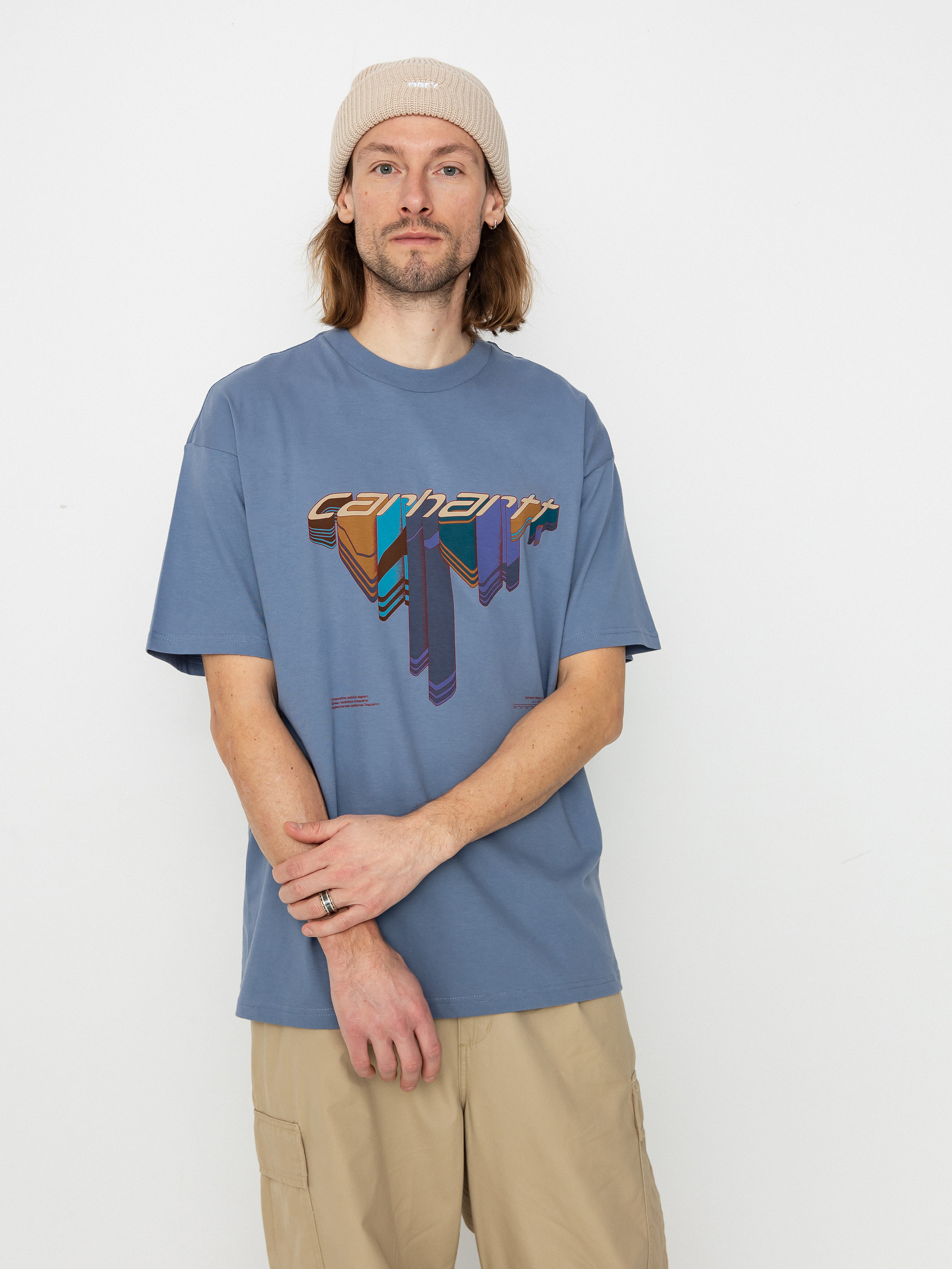 Tričko Carhartt WIP Diagram Script (bay blue)