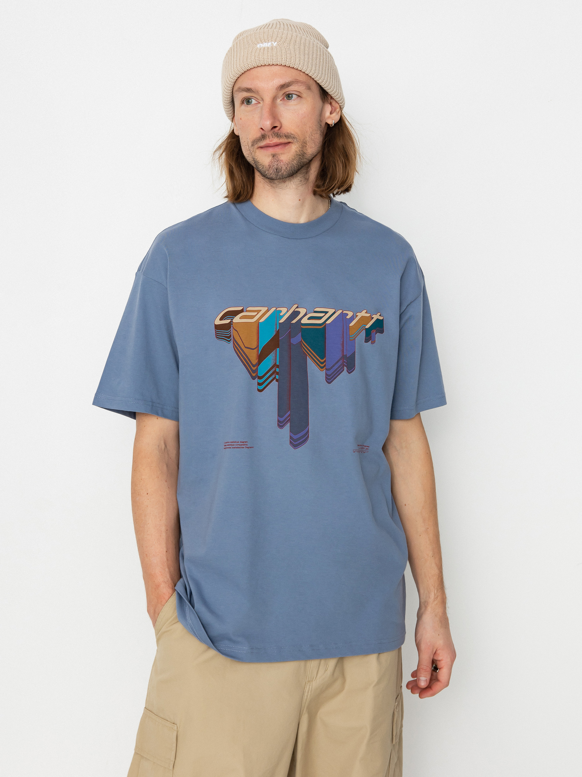 Tričko Carhartt WIP Diagram Script (bay blue)