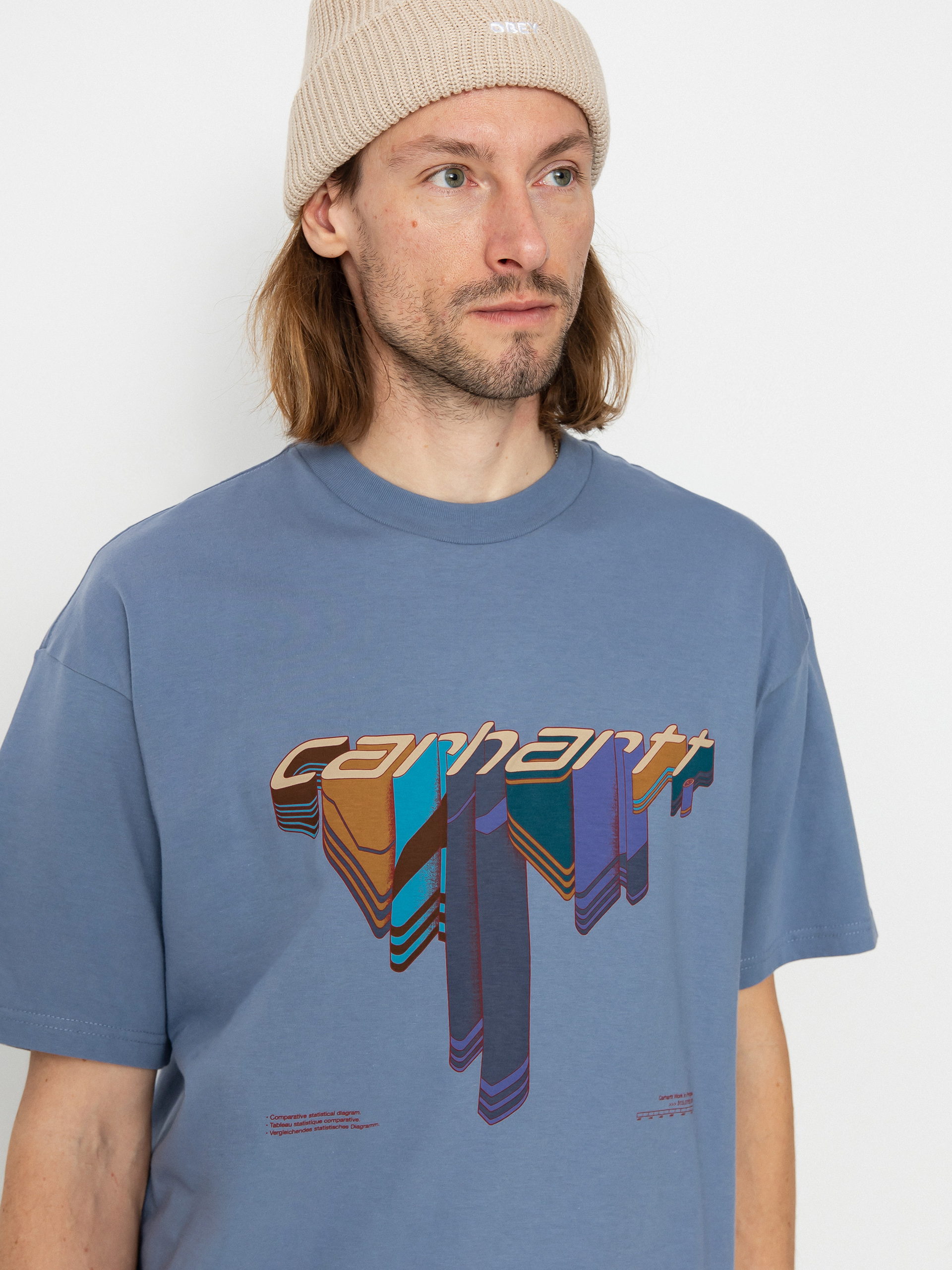 Tričko Carhartt WIP Diagram Script (bay blue)