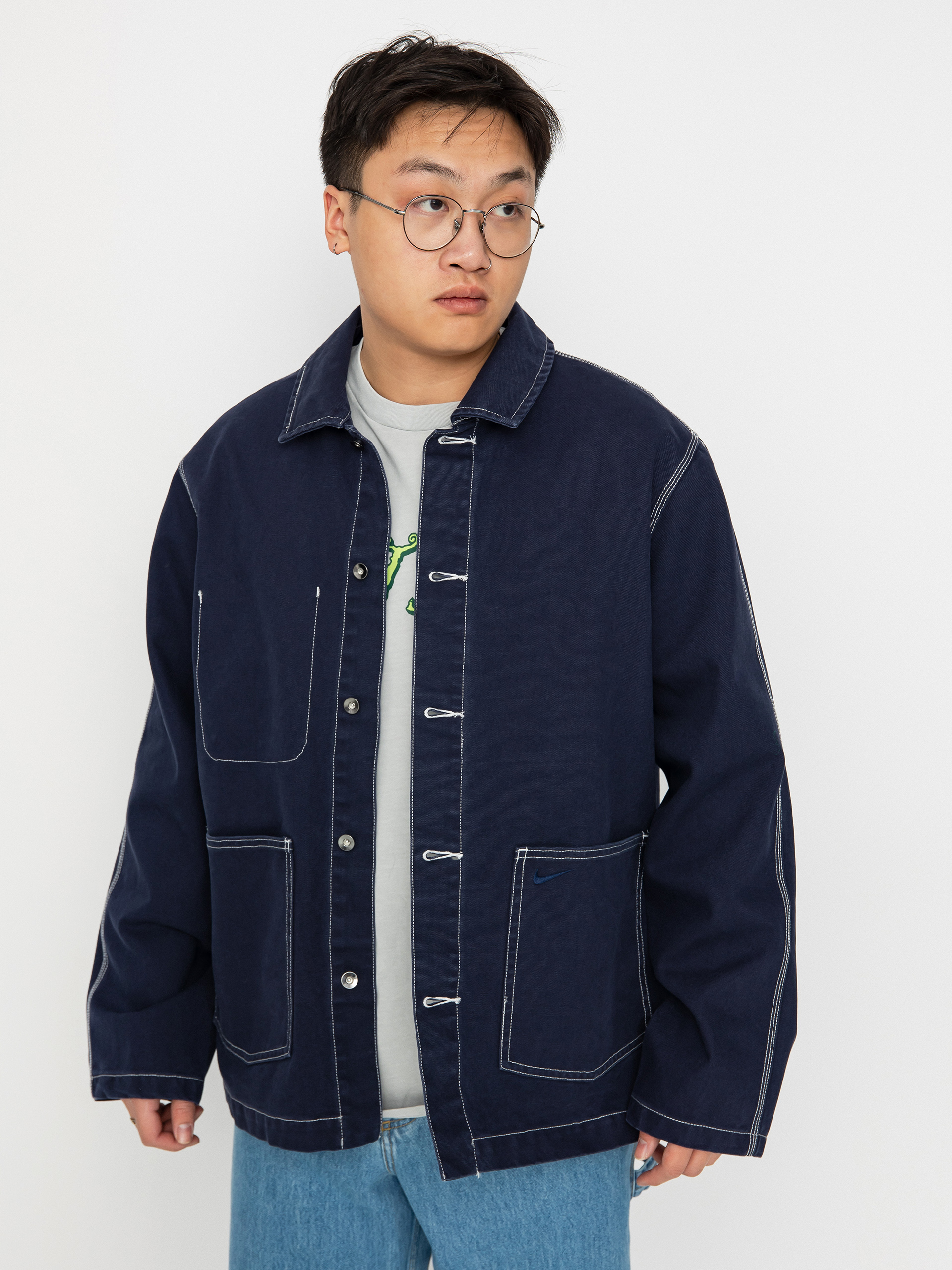 Košile Nike SB Nike Life (obsidian/obsidian)