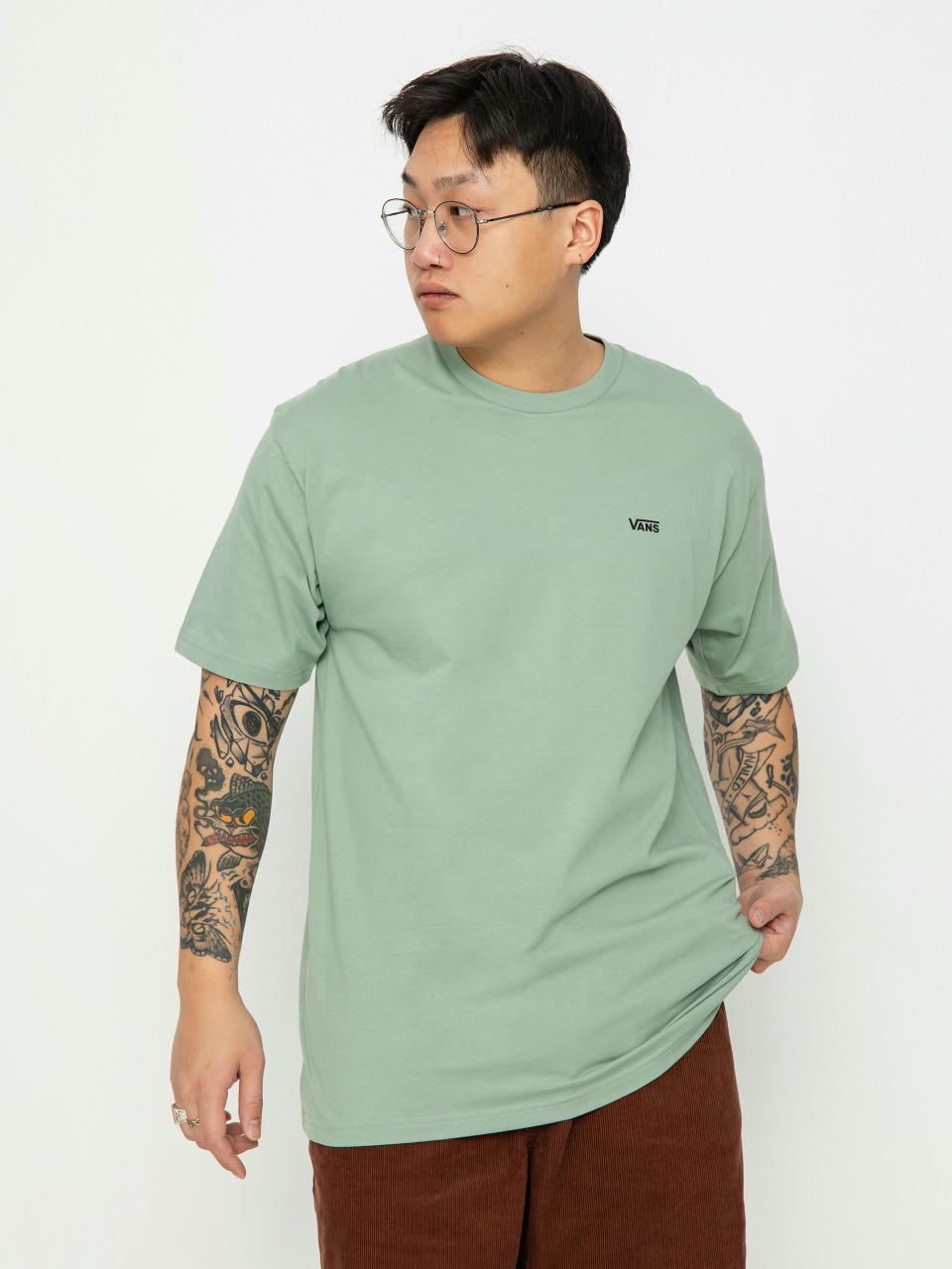 Tričko Vans Left Chest Logo (iceberg green)