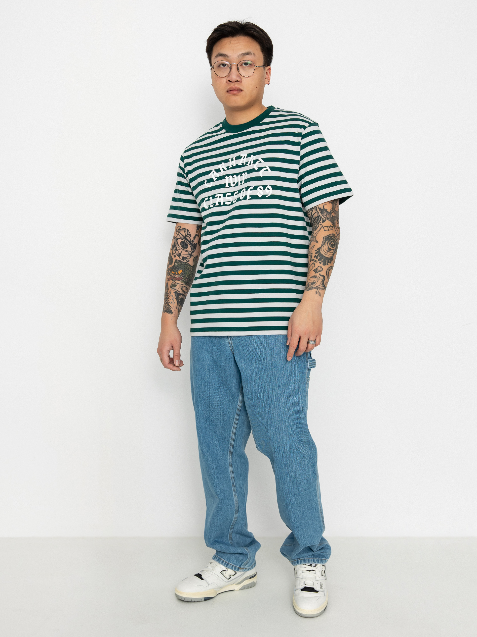 Tričko Carhartt WIP Scotty Athletic (scotty stripe/chervil/sonic silver)