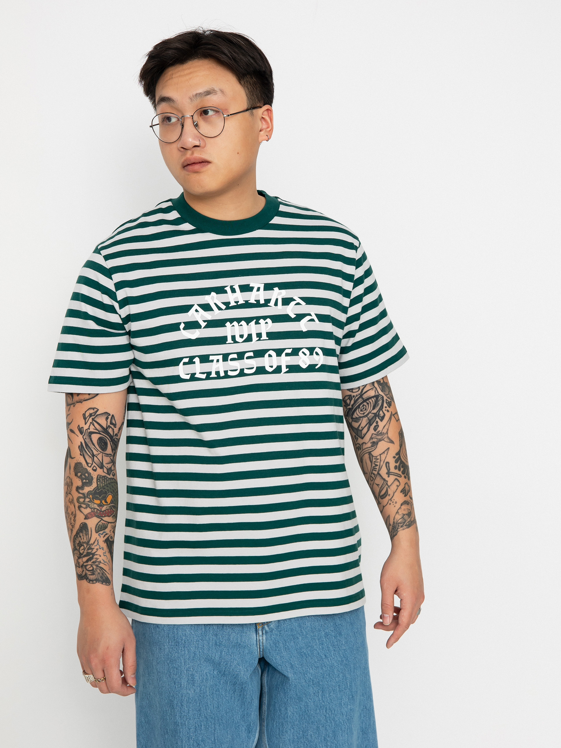 Tričko Carhartt WIP Scotty Athletic (scotty stripe/chervil/sonic silver)