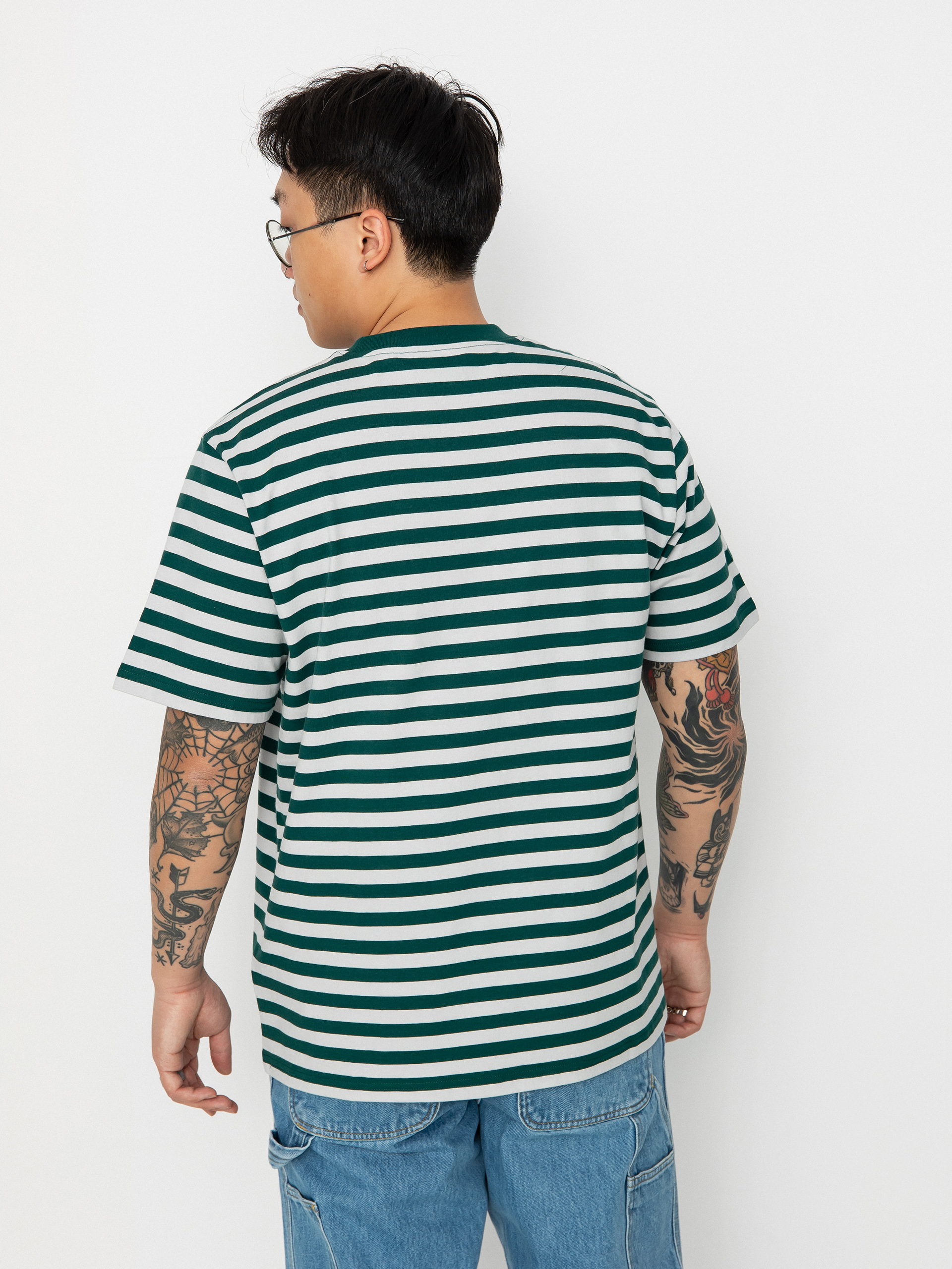 Tričko Carhartt WIP Scotty Athletic (scotty stripe/chervil/sonic silver)