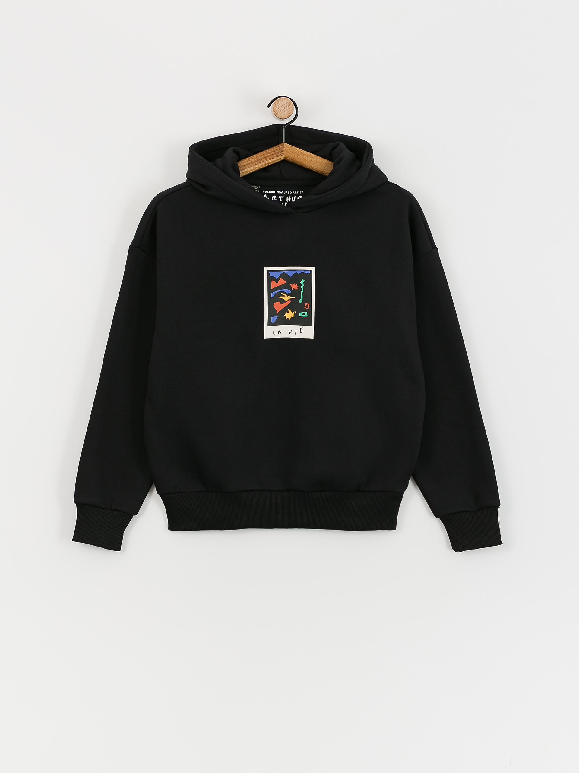 Mikina s kapucí Volcom Fa Arthur Longo HD Wmn (black)