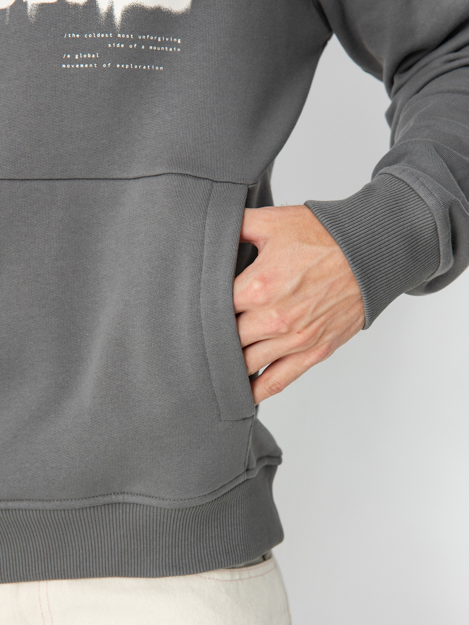 Mikina s kapucí The North Face Graphic HD 3 (smoked pearl)