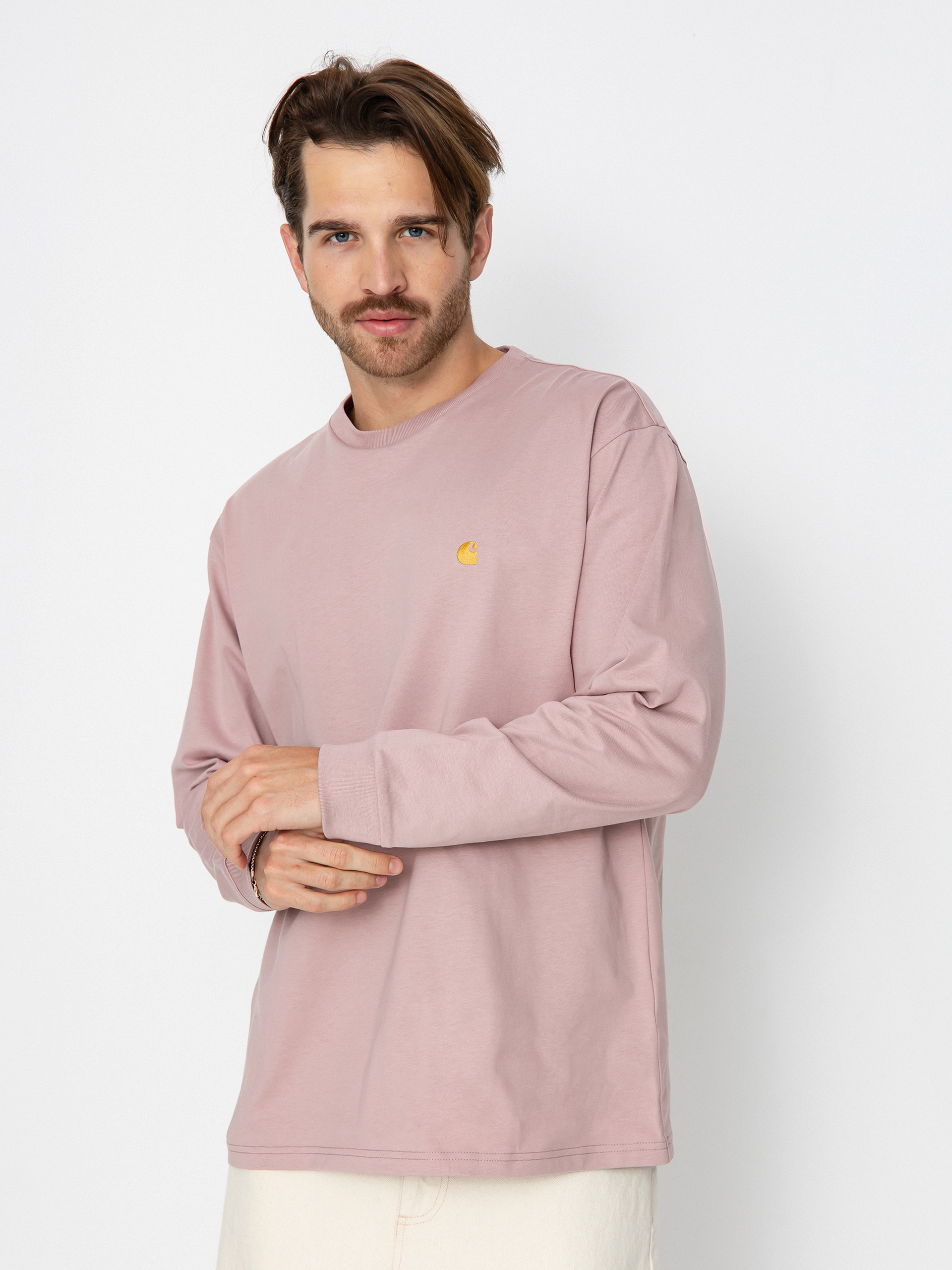 Triko Carhartt WIP Chase (glassy pink/gold)
