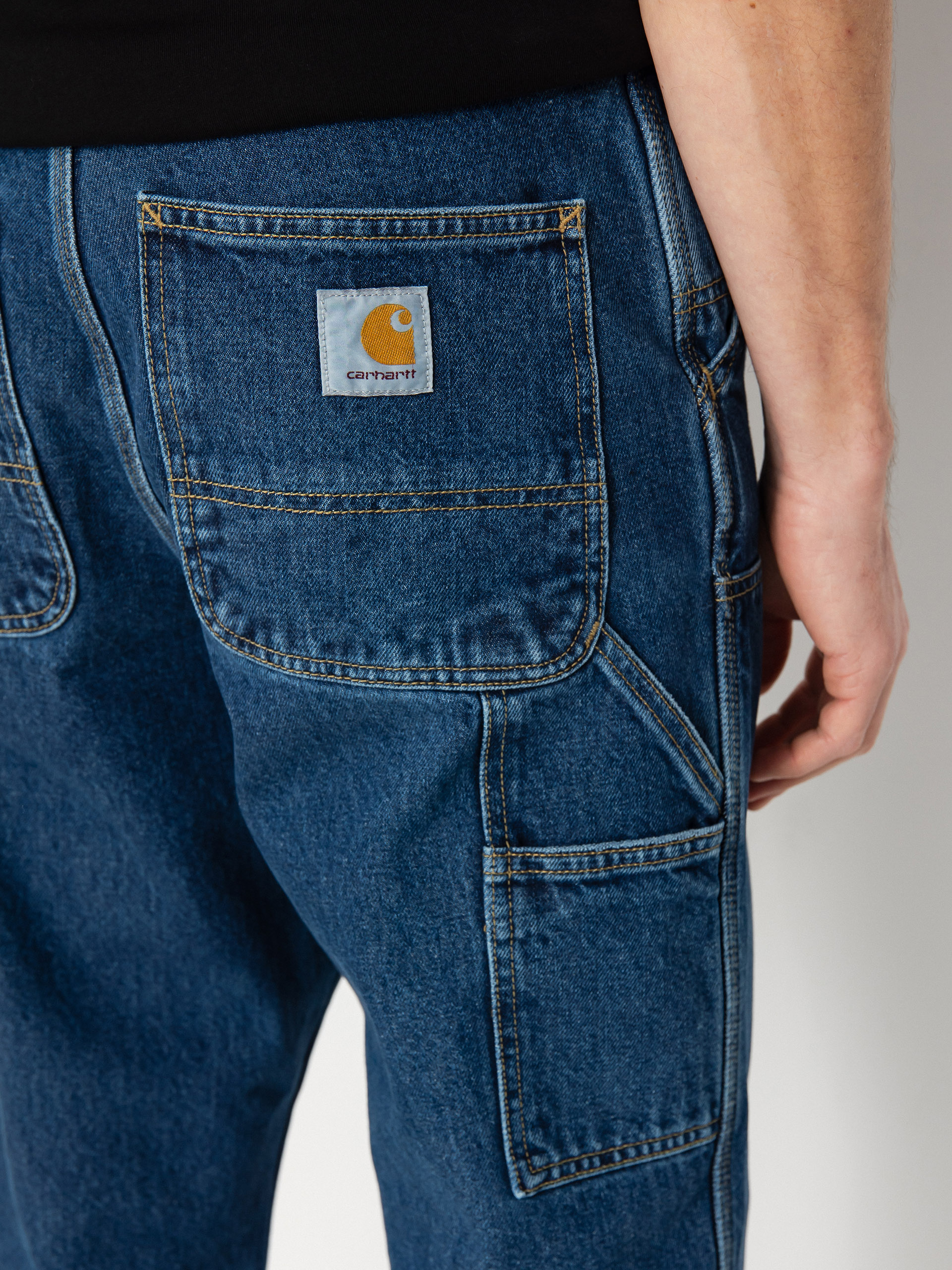 Kalhoty Carhartt WIP Double Knee (blue)
