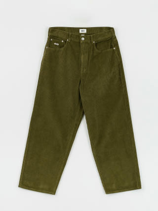 Kalhoty OBEY Bigwig Baggy Corduroy (moss green)