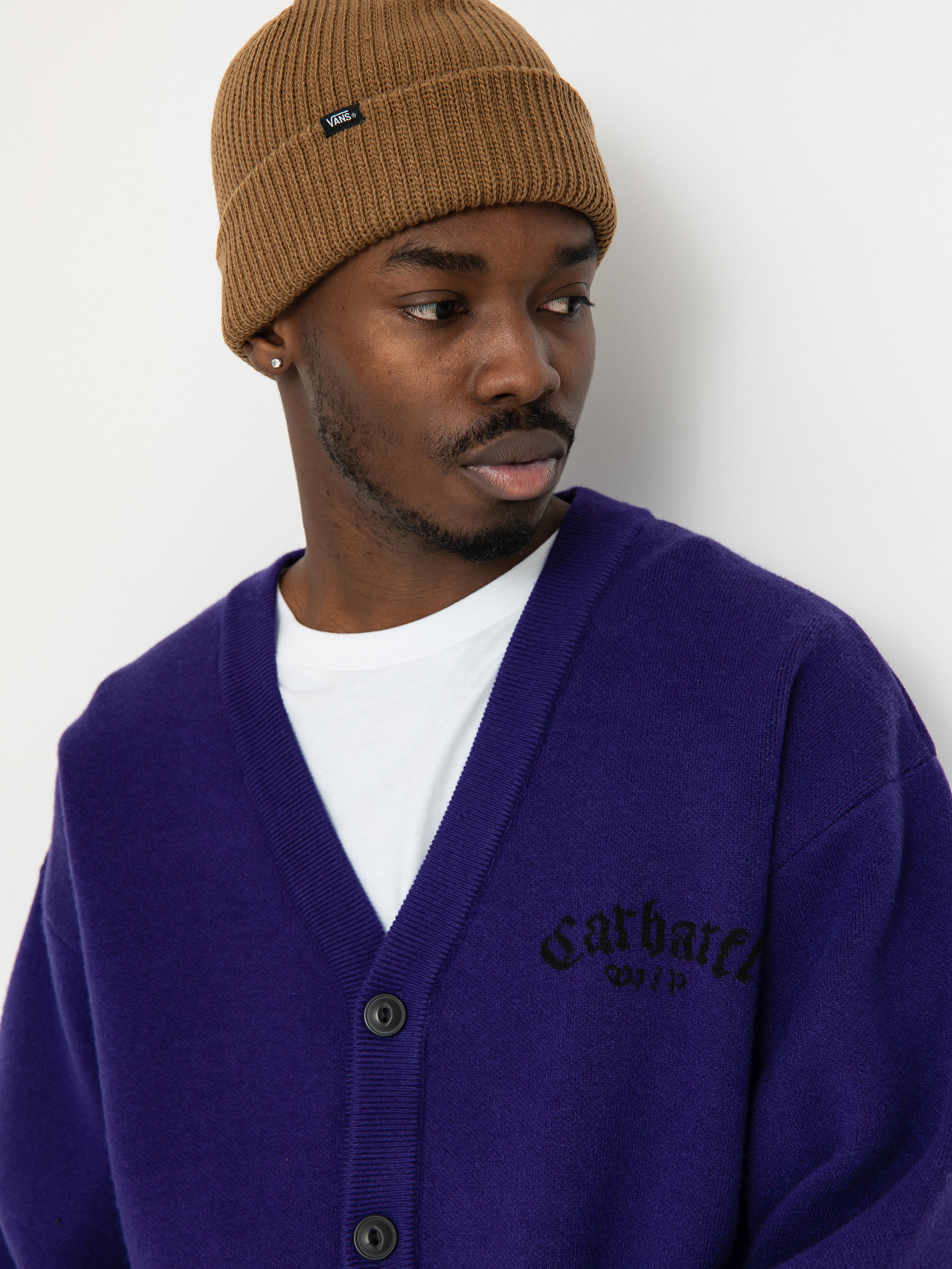 Svetr Carhartt WIP Onyx Cardigan (tyrian/black)