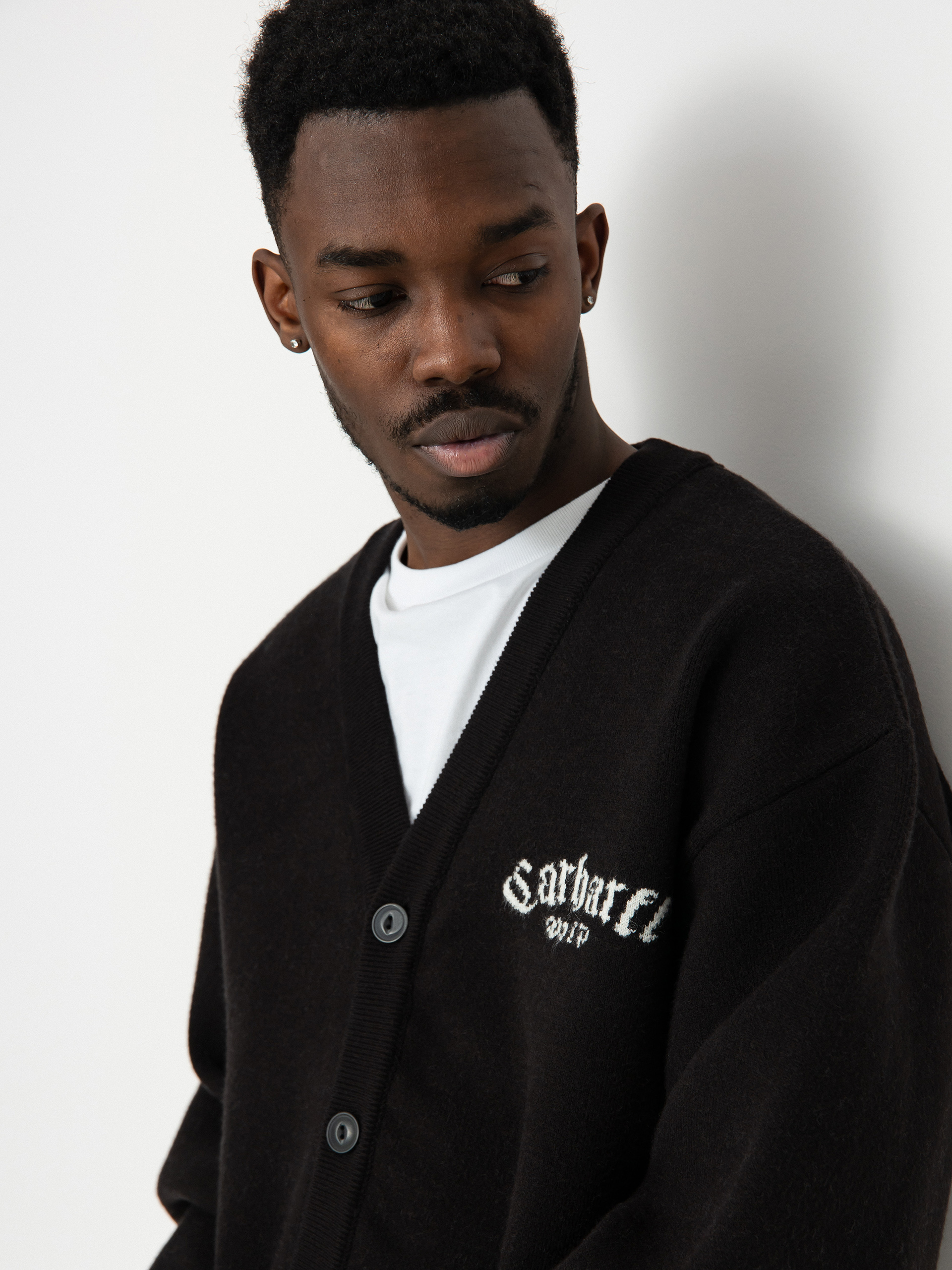 Svetr Carhartt WIP Onyx Cardigan (black/wax)