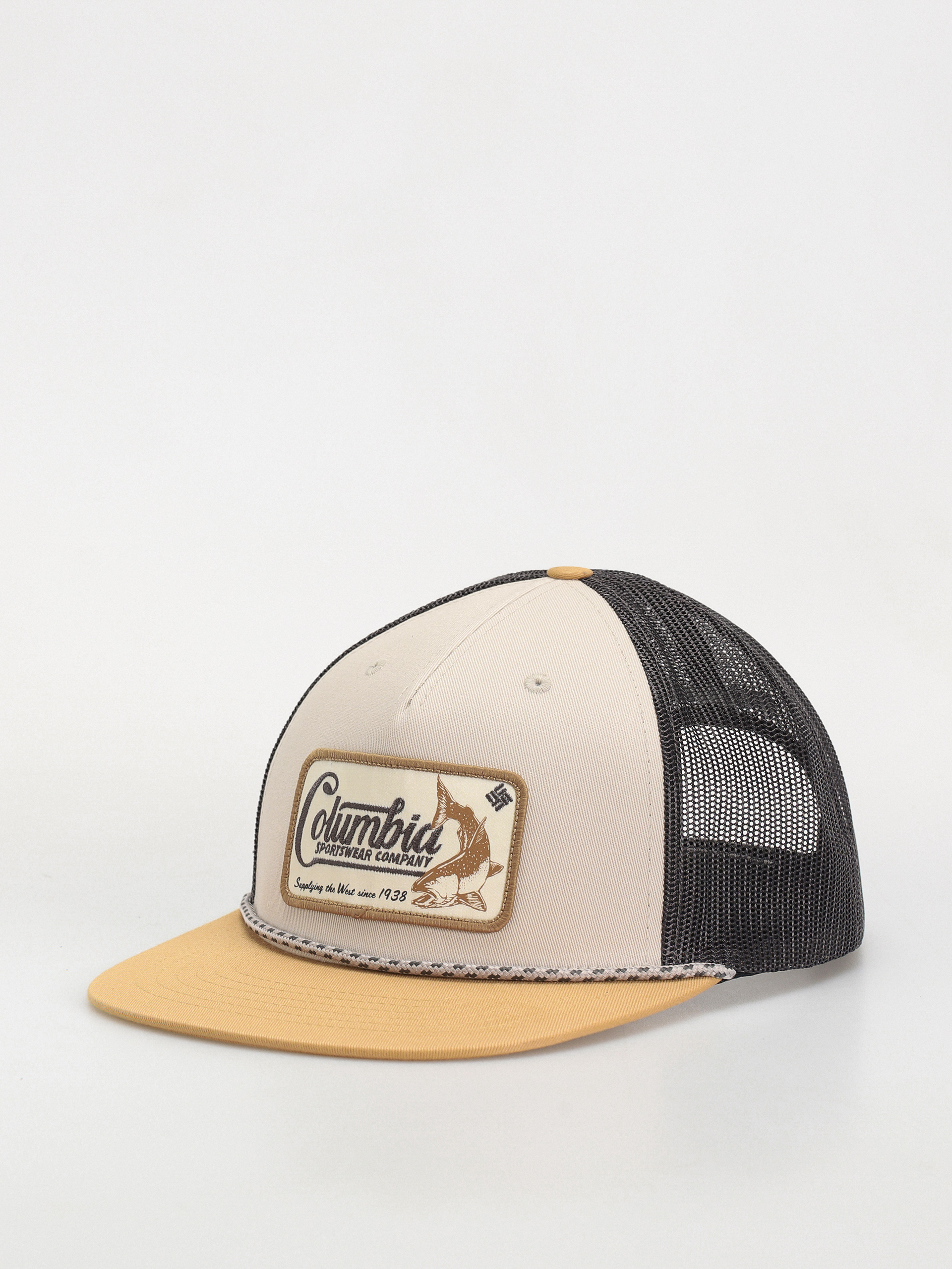 Kšiltovka  Columbia Flat Brim Snap Back (dark stone/light camel/west fish)