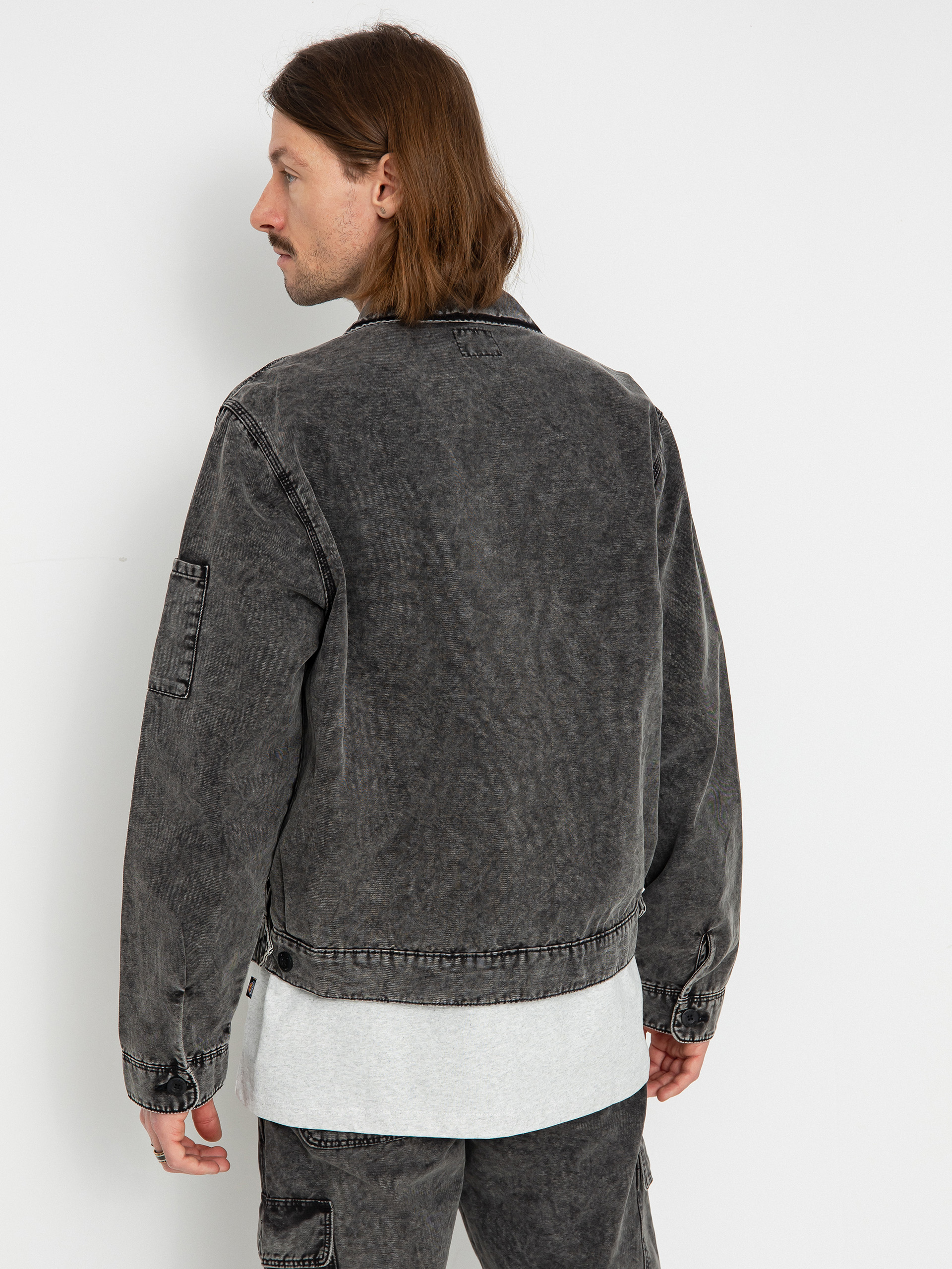 Bunda Dickies Newington (dble dye/acid wash black)