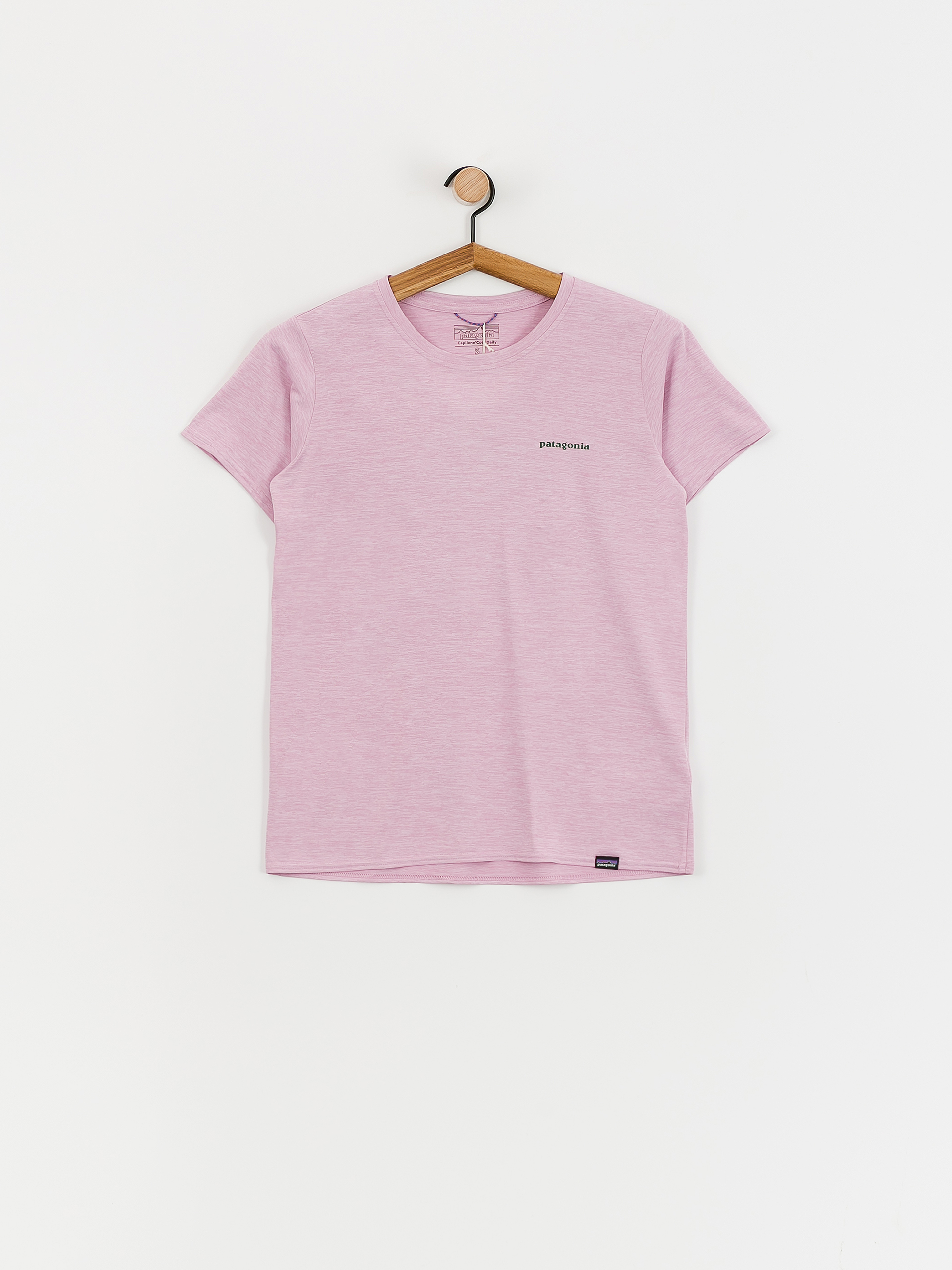 Tričko Patagonia Cap Cool Daily Graphic Wmn (boardshort logo milkweed mauve x-dye)