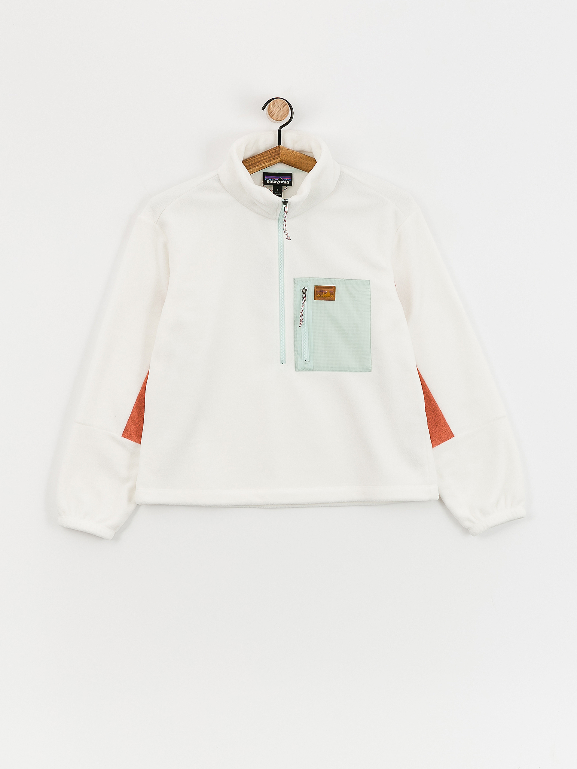 Fleecová mikina Patagonia Microdini 1/2 Zip Wmn (birch white)
