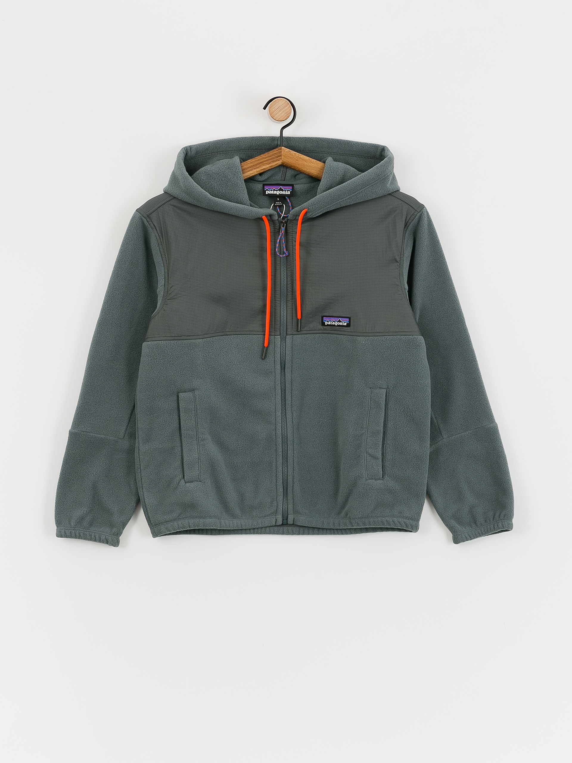 Fleecová mikina Patagonia Microdini Hoody Wmn (nouveau green campfire orange)