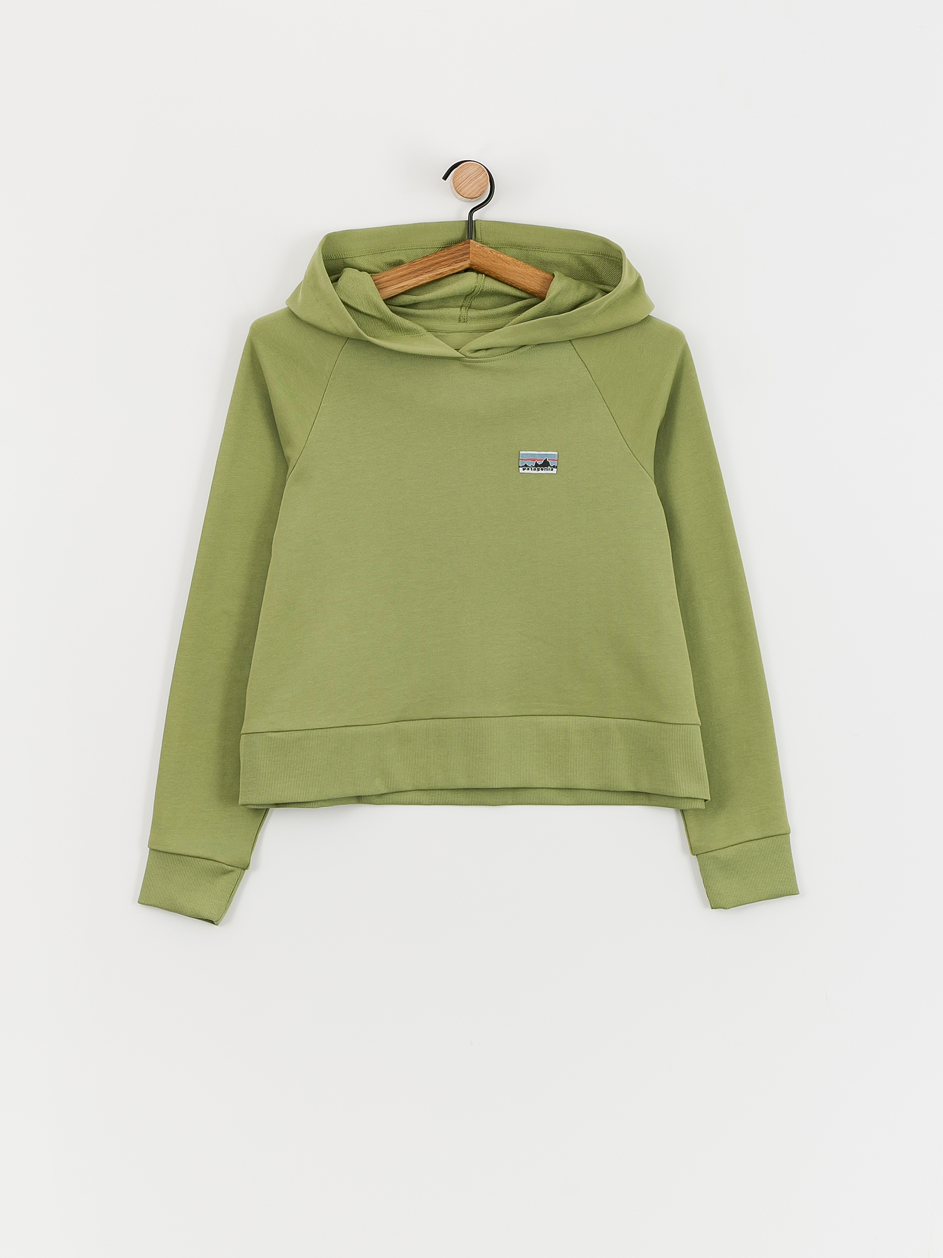 Mikina s kapucí Patagonia Regenerative Organic Certified Cotton Essential HD Wmn (buckhorn green)