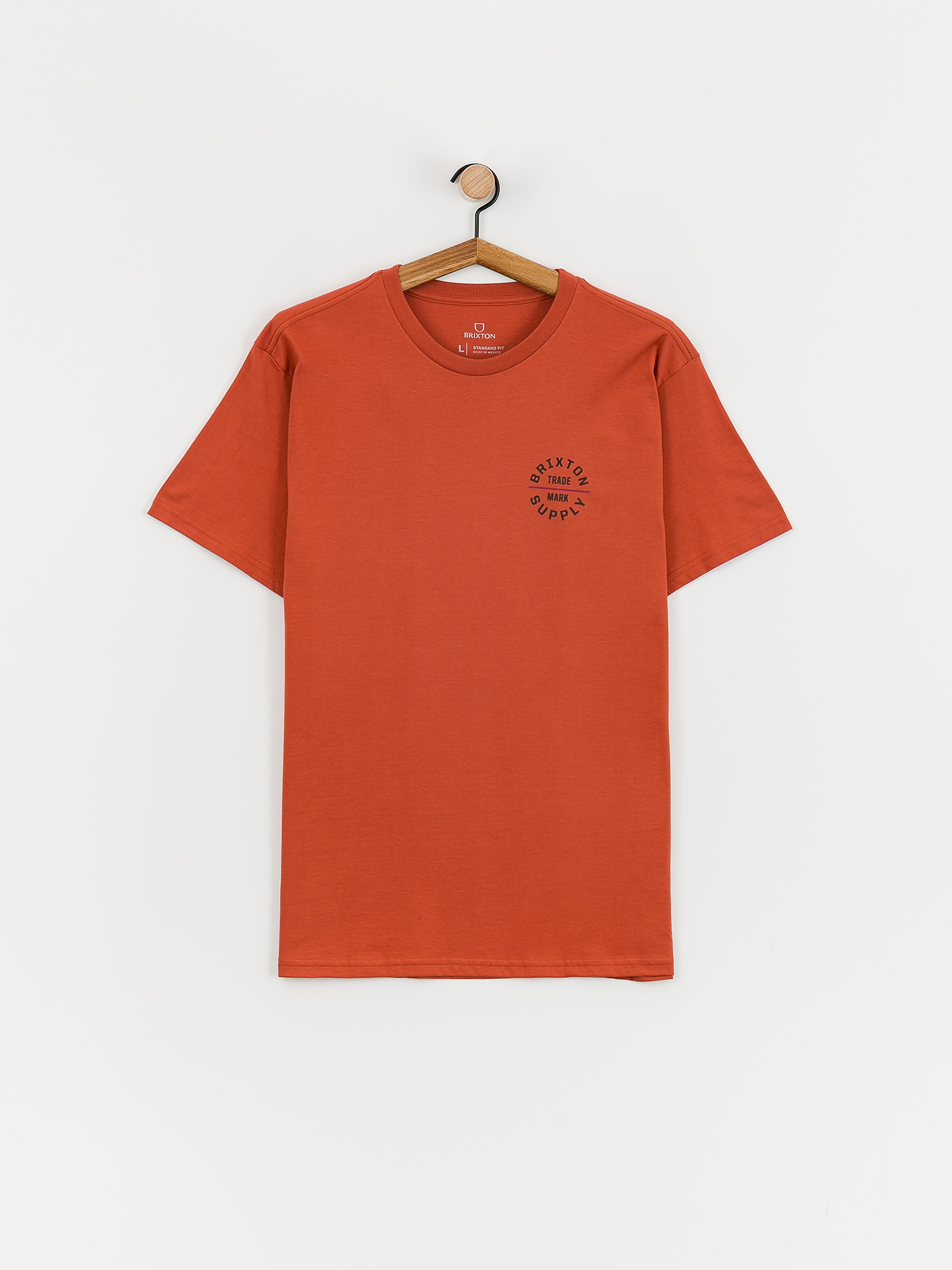Tričko Brixton Oath V Stt (terracotta/washed black/cranbe)